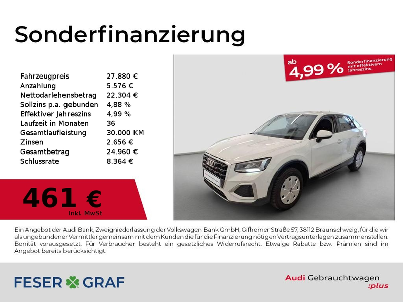 Audi Q2 advanced 35 TFSI virt.Cokcpit/ LED/ 17"/ AHK Rückf