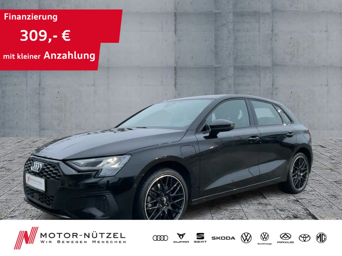 Audi A3 40 TFSI e S-TR 2xPDC+GRA+DAB+SHZ+LM Schwarz - 1