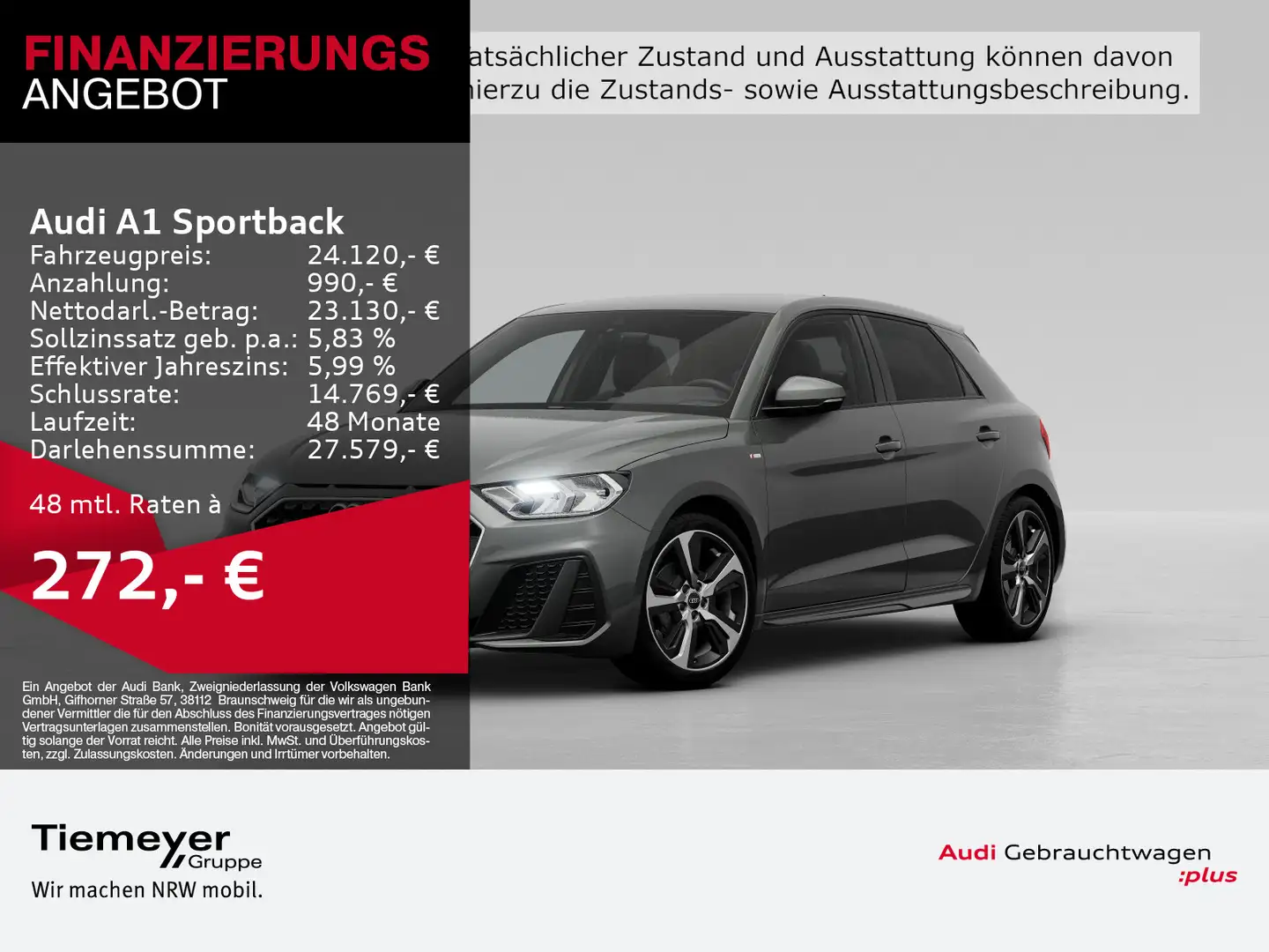 Audi A1 25 TFSI 2x S LINE LM17 SONOS SITZH Grau - 1