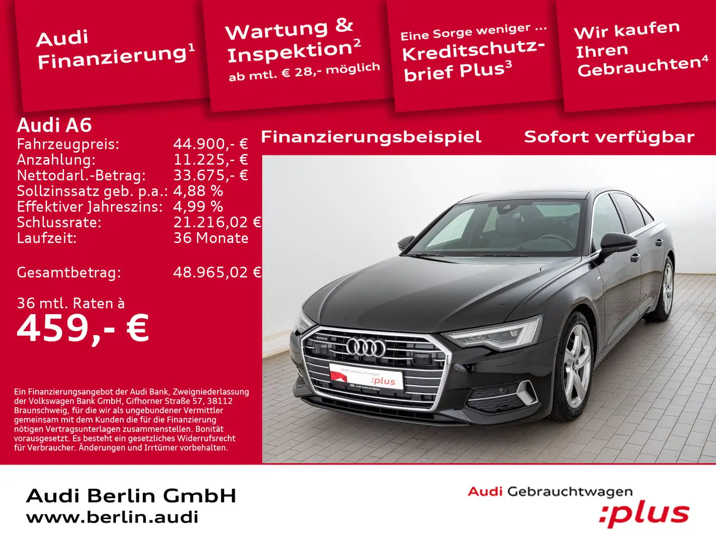 Audi A6 sport 50 TDI qu. tiptr. MATRIX PANO HUD NAVI Noir - 1