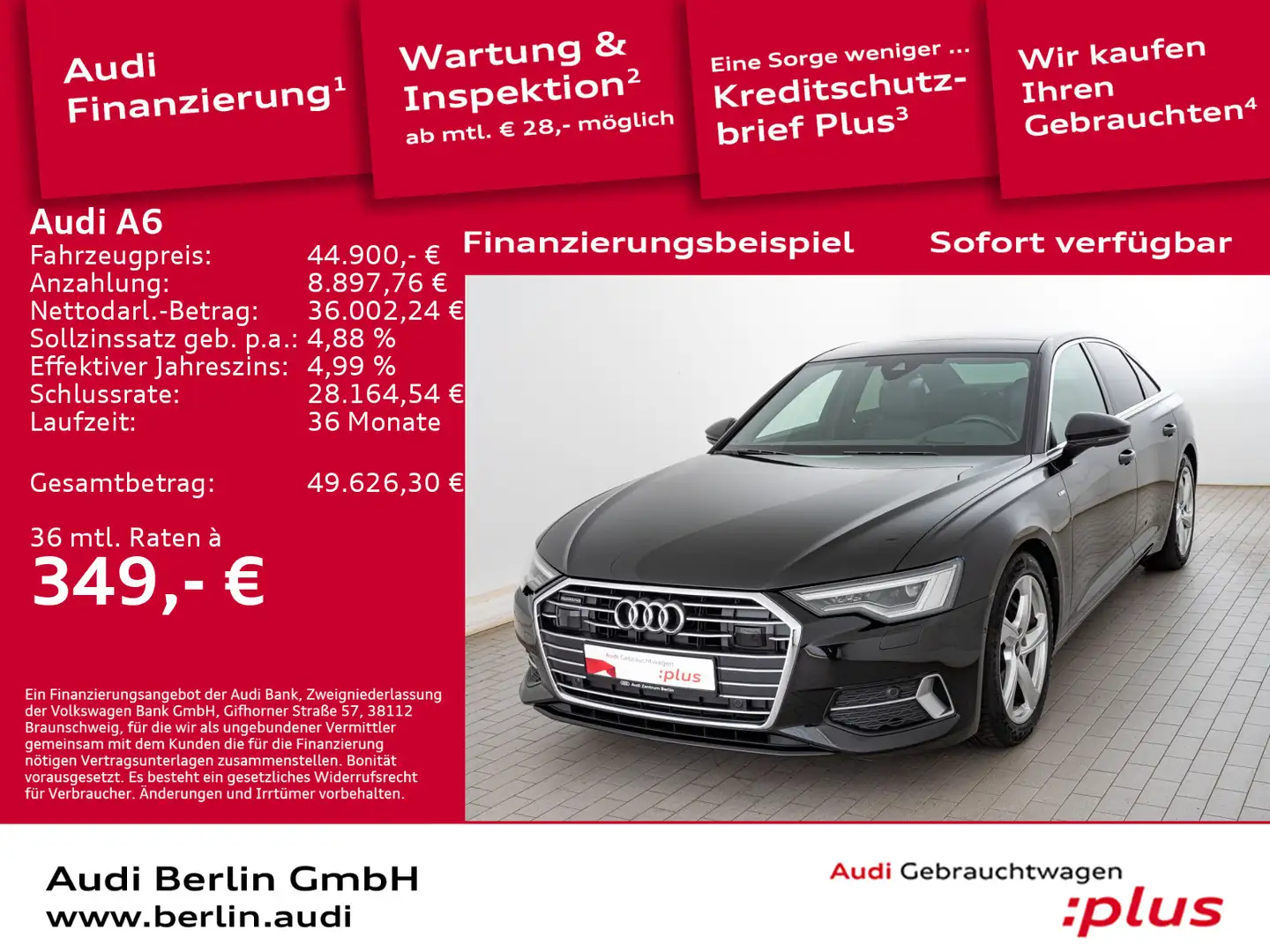 Audi A6 sport 50 TDI qu. tiptr. MATRIX PANO HUD NAVI Zwart - 1