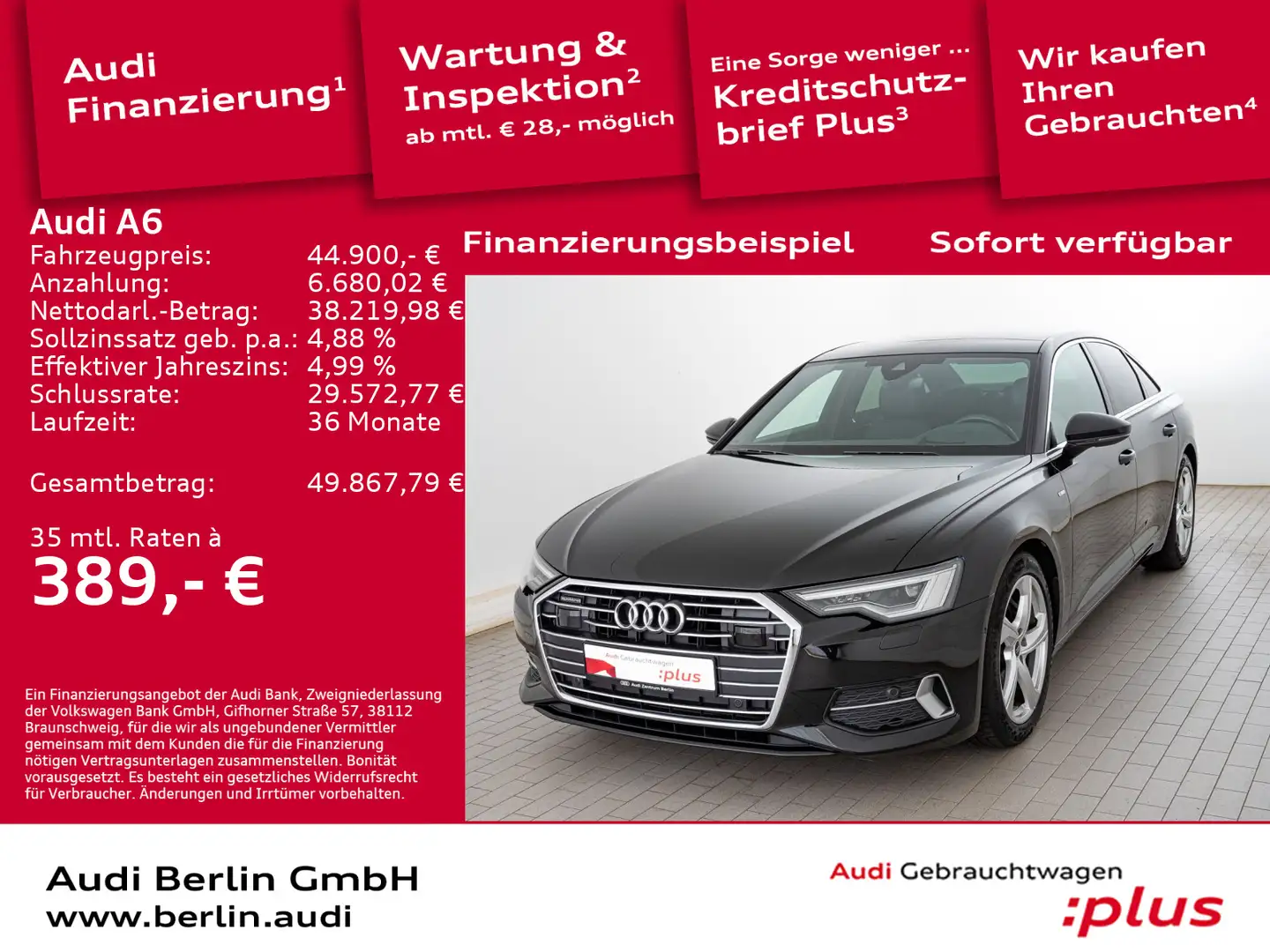 Audi A6 sport 50 TDI qu. tiptr. MATRIX PANO HUD NAVI Negro - 1