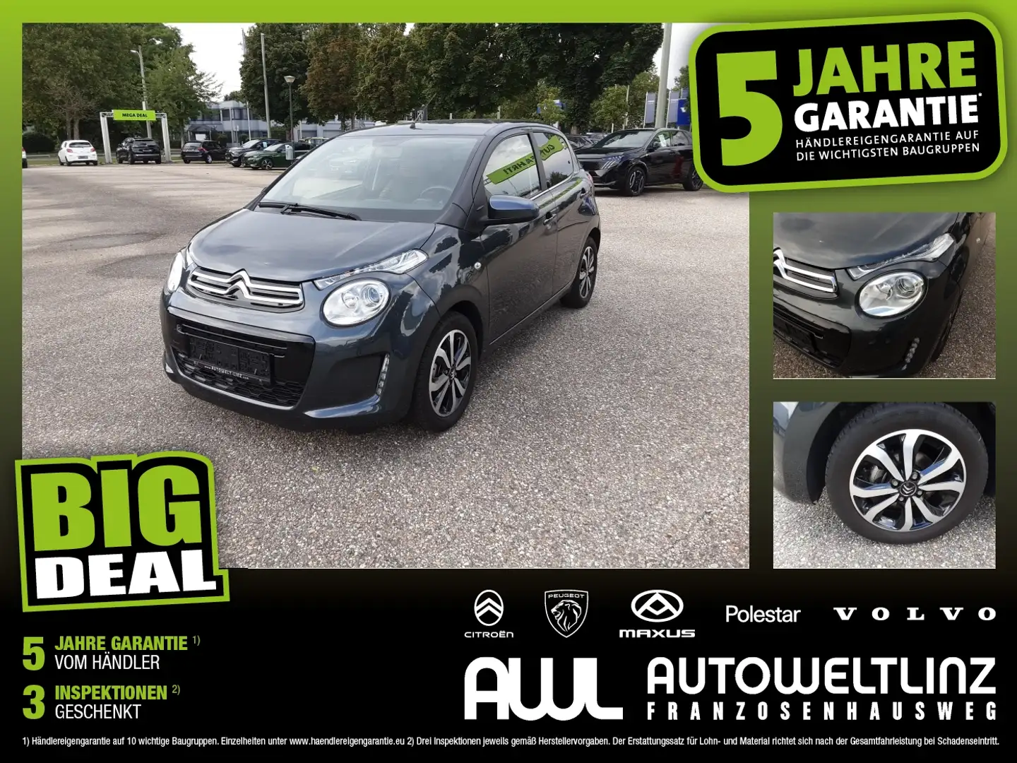 Citroen C1 VTI72 ETG Shine Grau - 1