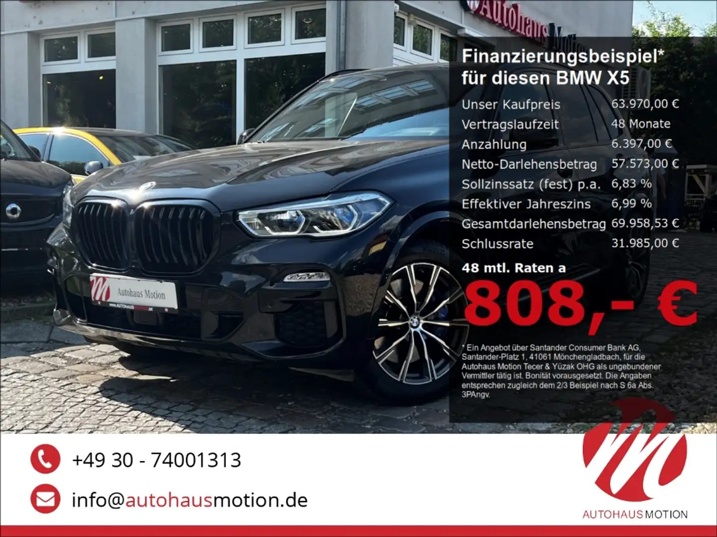 BMW X5 xDrive 40 d M Sport Laser Pano Skylounge LUFT 7-Si Schwarz - 1