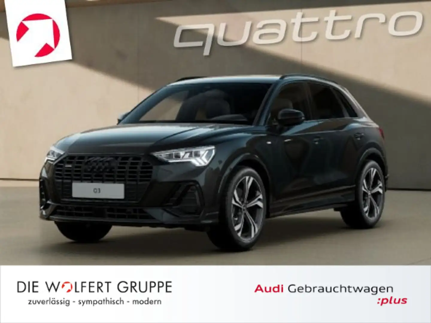 Audi Q3 S line 40 TDI quattro S tronic*AHK*MATRIX*ACC* Schwarz - 1