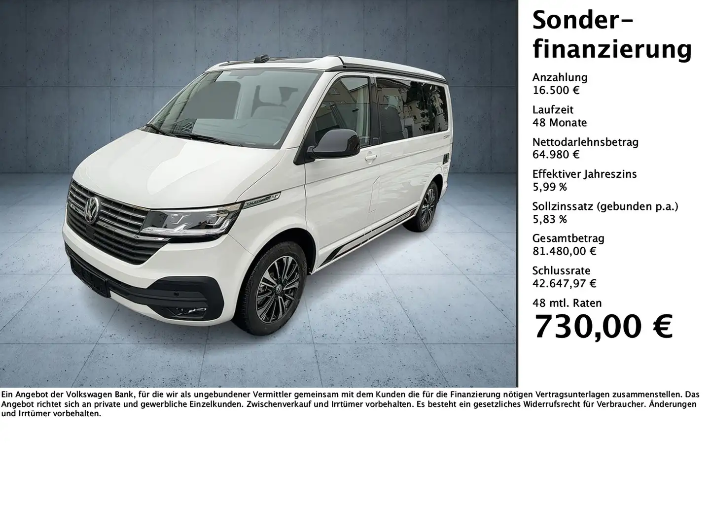 Volkswagen T6 California 2.0 TDI 4M DSG Ocean Edition NAVI+KAMERA White - 1