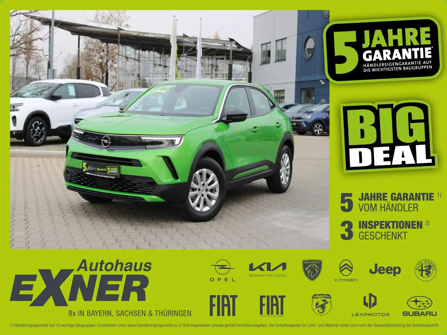 Opel Mokka-E EDITION LED+Fernlichtass.+KlimaA+LM+AUT Grün - 1