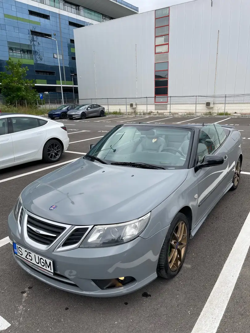 Saab 9-3 2.0 T Cabrio Aero Gris - 1