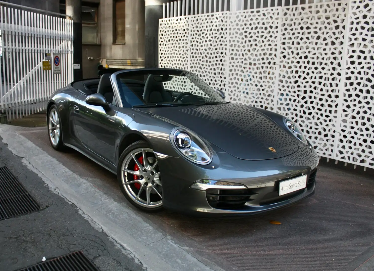 Porsche 911 991 Carrera 4S Cabriolet PDK-Italiana-tagliandi Gris - 1