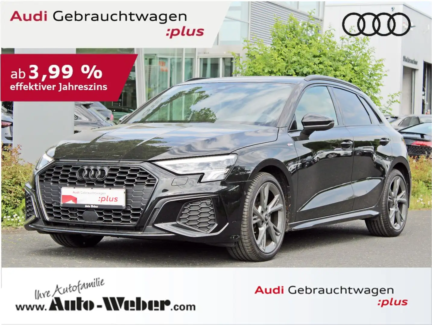 Audi A3 Sportback 35TDI S-tr S LINE BLACK AHK KAMERA Schwarz - 1