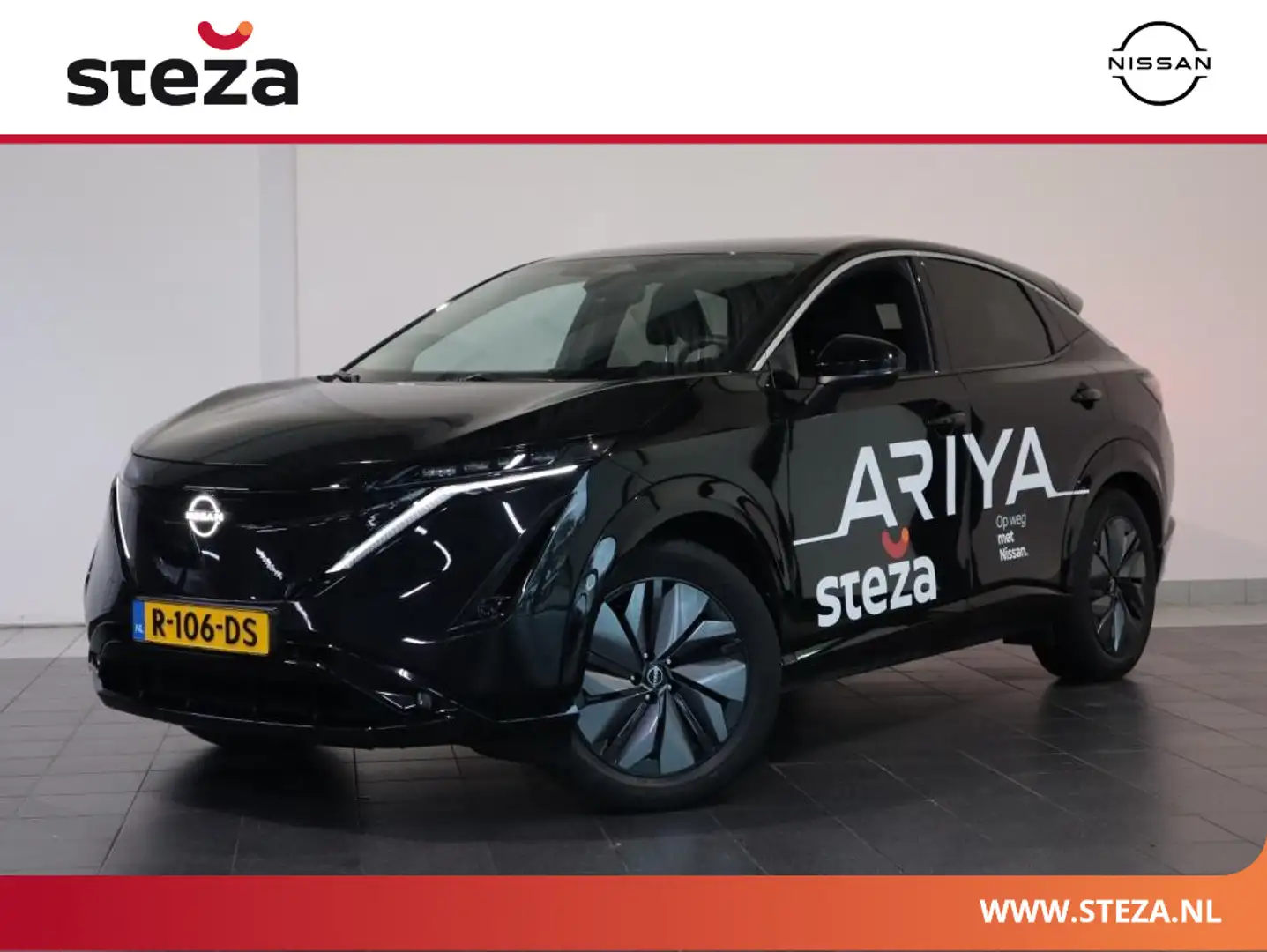 Nissan Ariya 63 KWH Advance | Stoel- en stuurverw. | Adapt. Cru Zwart - 1