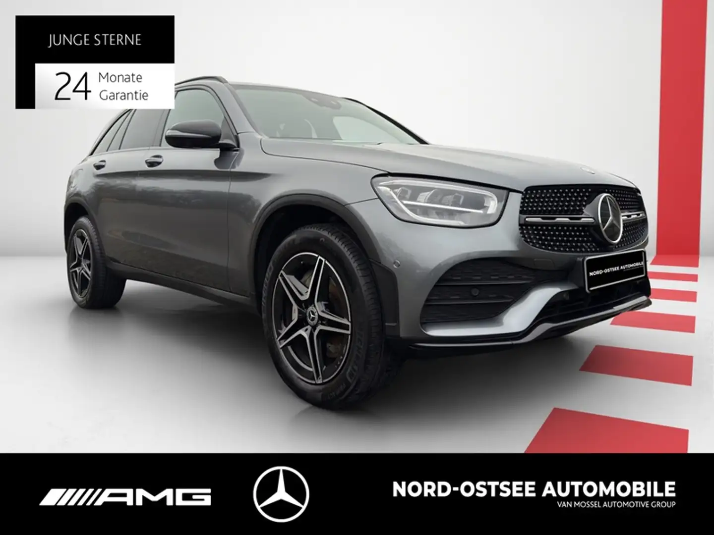 Mercedes-Benz GLC 300 de 4M AMG NAVI 360 NIGHT LED KEYLESS Grau - 2