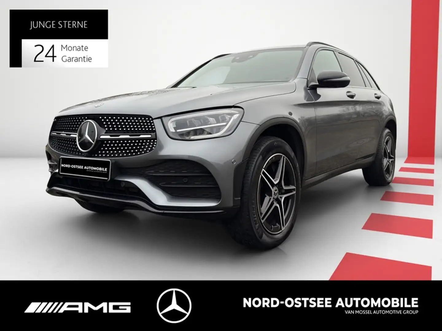 Mercedes-Benz GLC 300 de 4M AMG NAVI 360 NIGHT LED KEYLESS Grau - 1