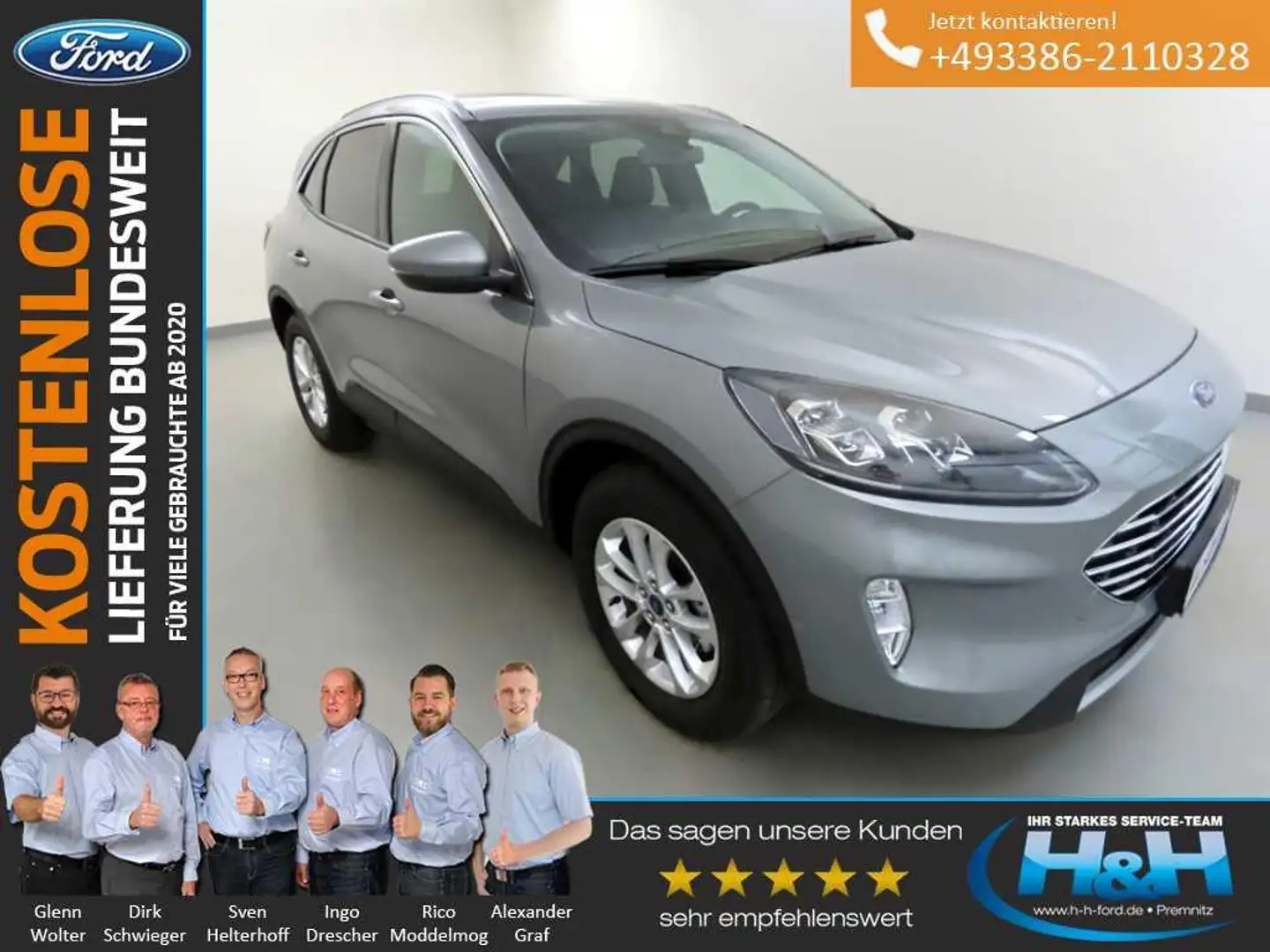 Ford Kuga 2.5 FHEV 4x4 TITANIUM X AHK+LED+iACC Silber - 1