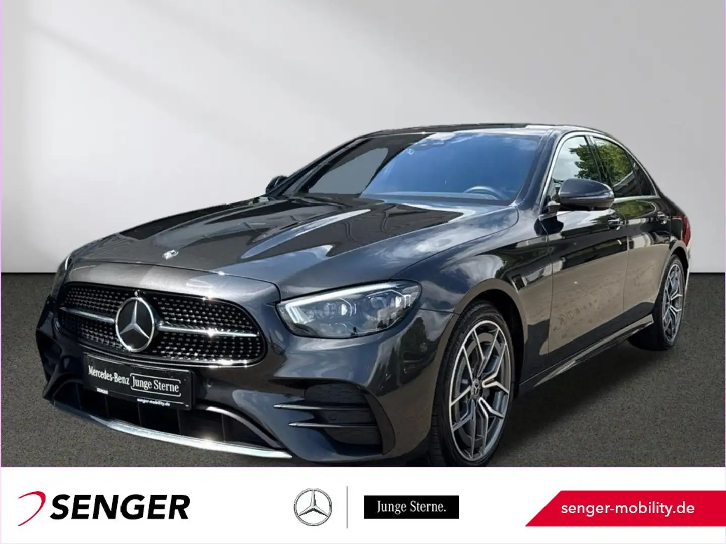 Mercedes-Benz E 300 d 4M AMG Distronic Multibeam AHK 360°-K. siva - 1