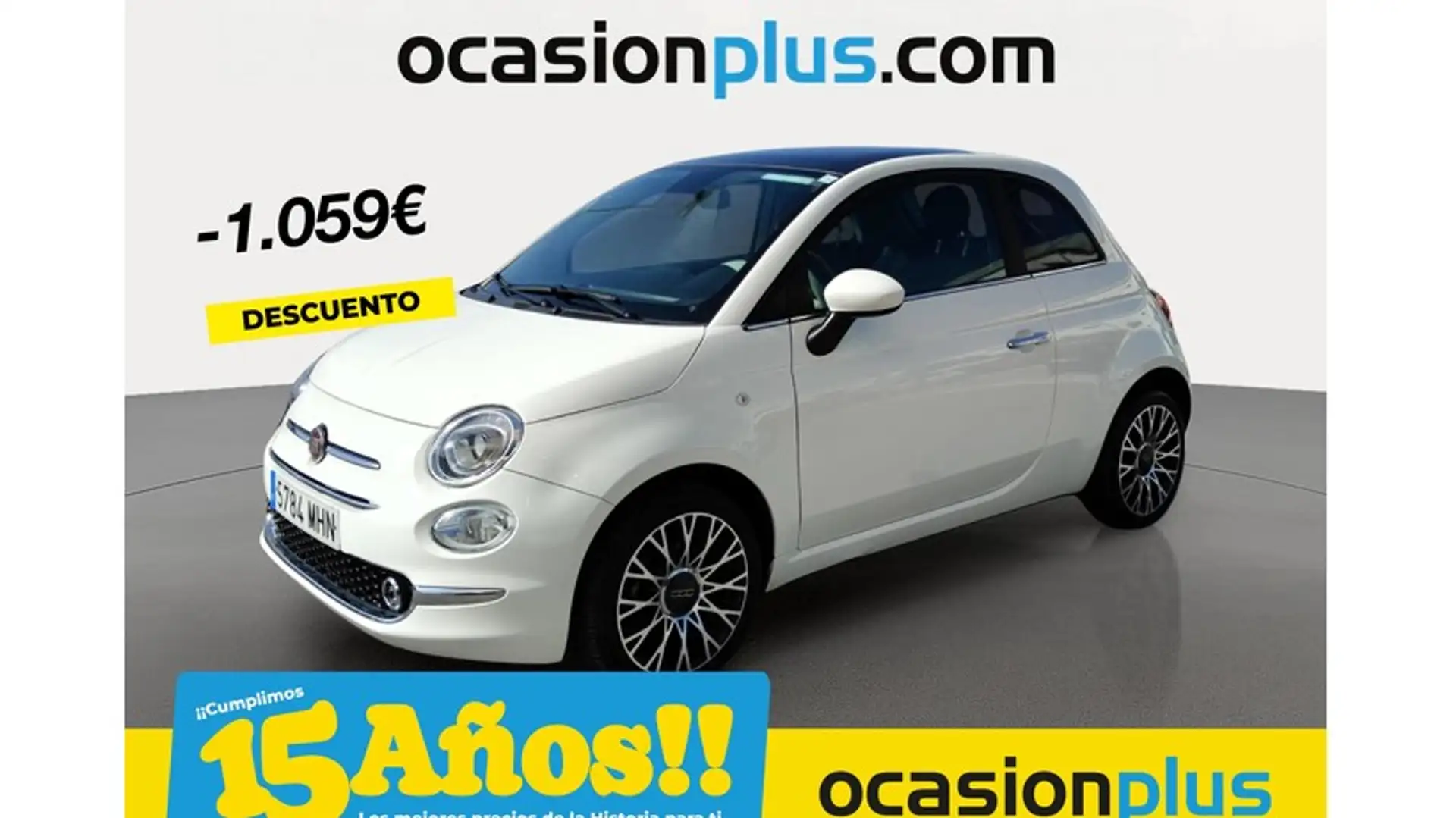 Fiat 500 1.0 Hybrid Dolcevita 52kW Wit - 1