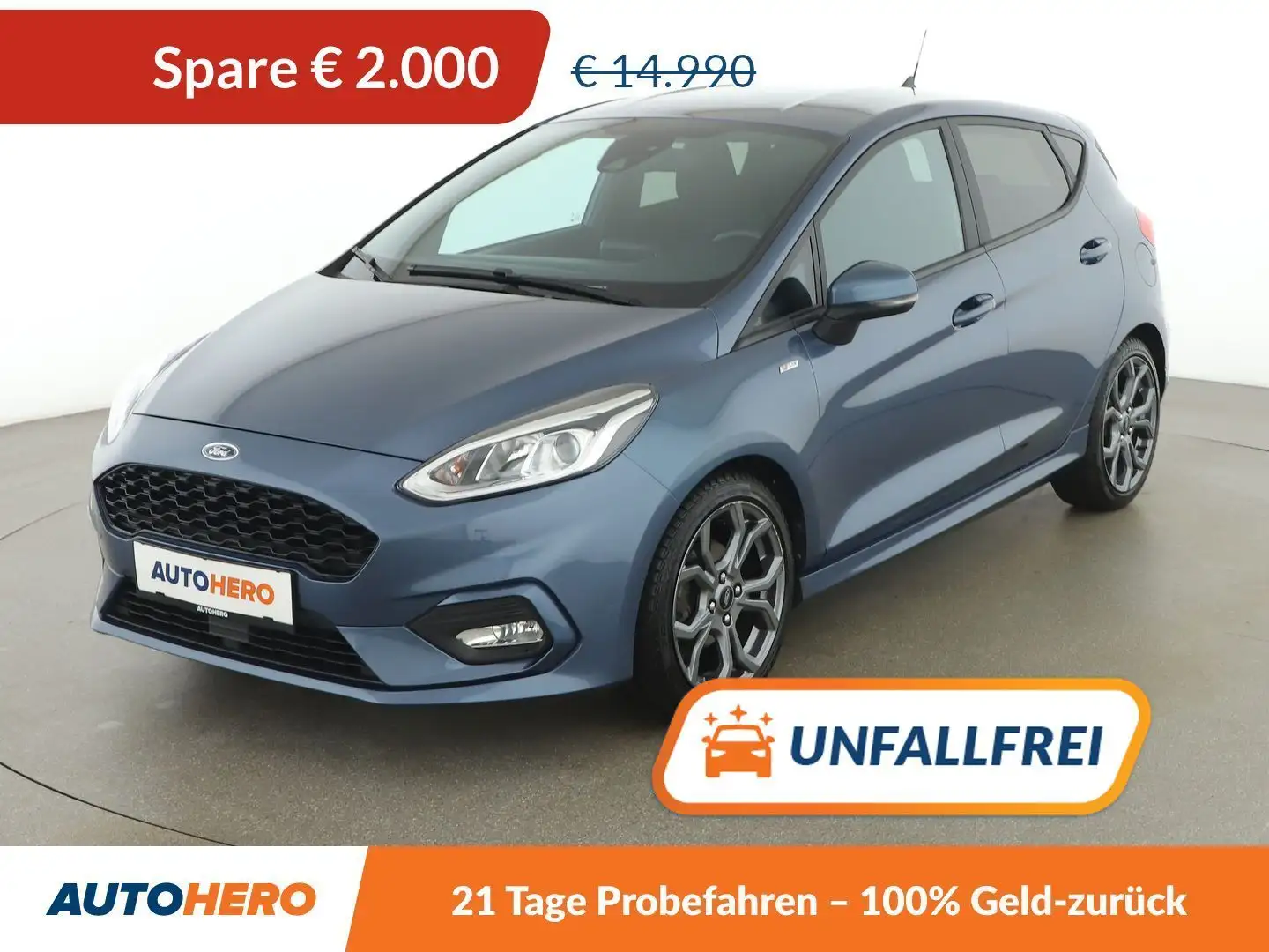 Ford Fiesta 1.0 EcoBoost ST-Line Blau - 1