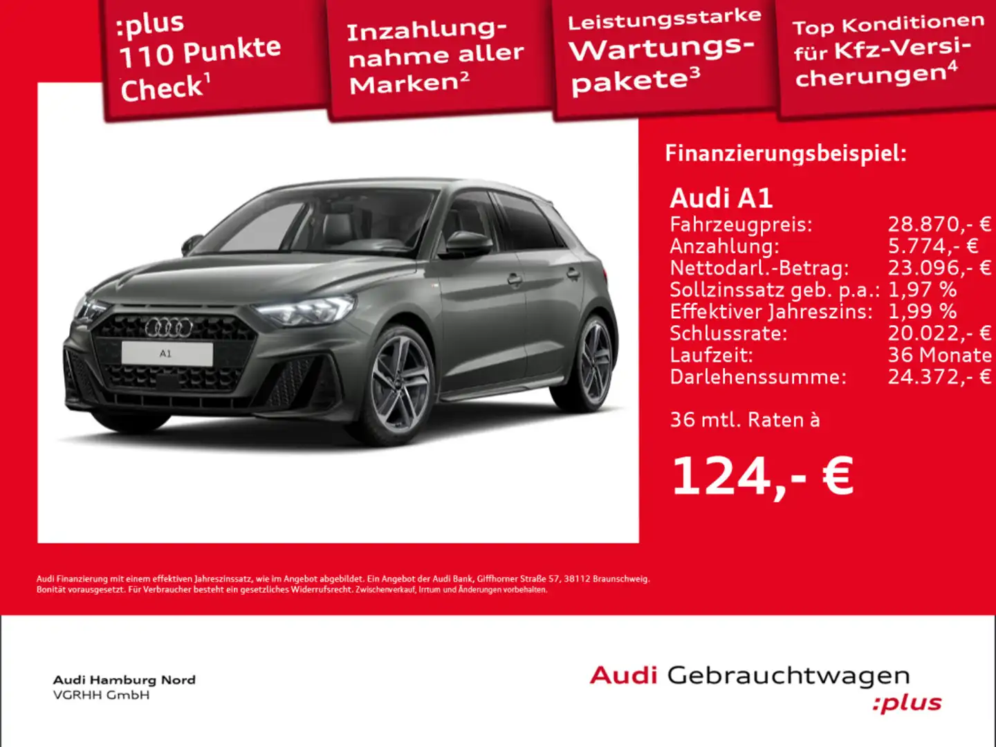Audi A1 30 TFSI S tronic S line Sonos Grau - 1