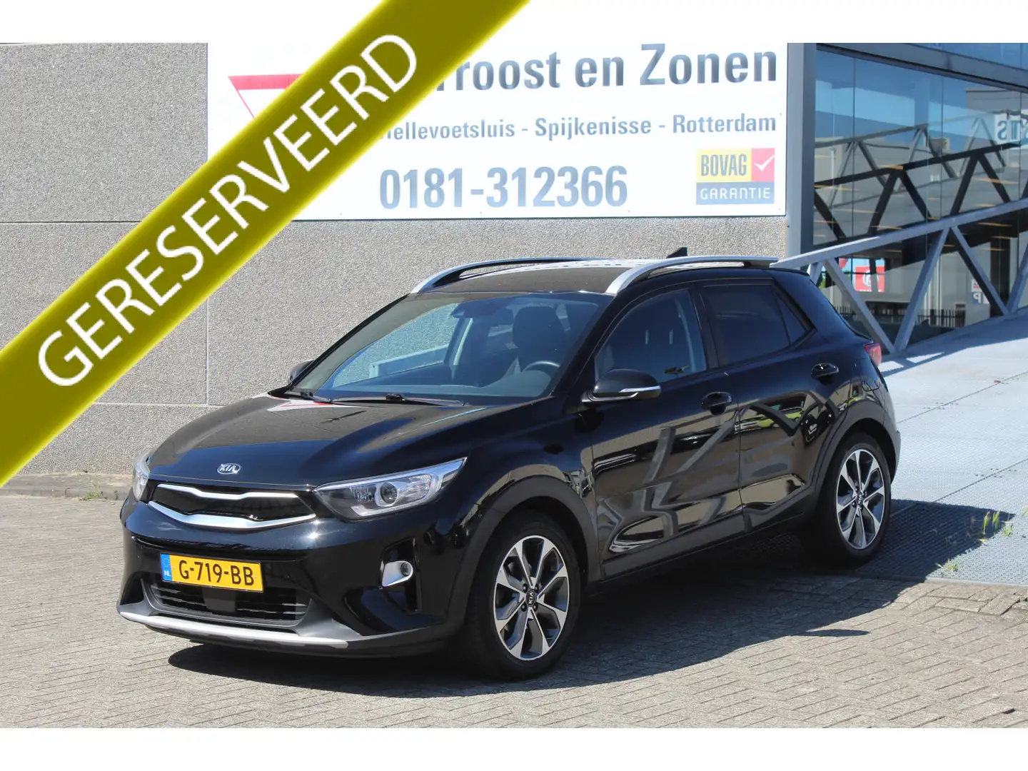 Kia Stonic 1.0 T-GDi DynamicPlusLine Orig. NL/Navigatie/Clima Zwart - 1