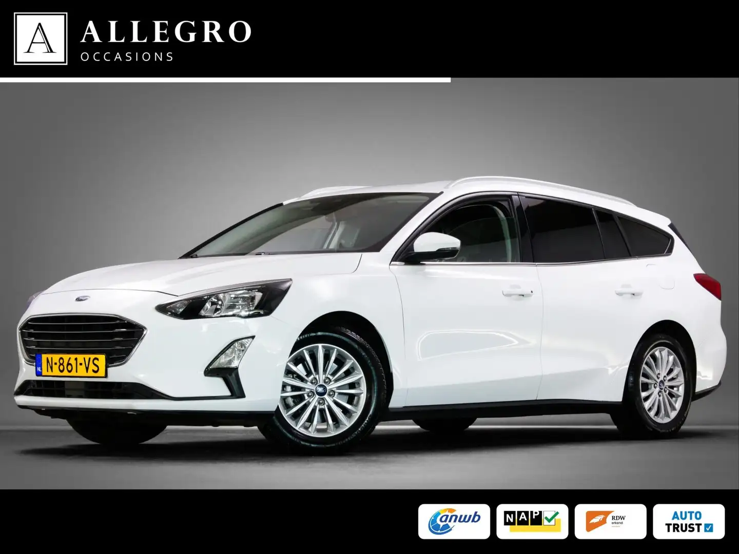 Ford Focus Wagon 1.0 EcoBoost Hybrid Titanium X (APPLE CARPLA Blanc - 1