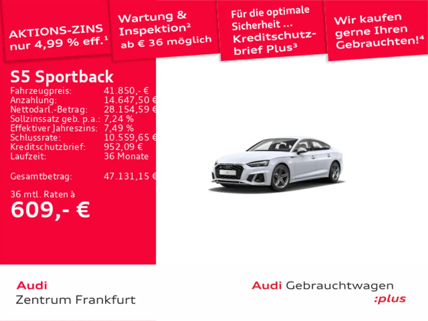 Audi S5 TDI tiptronic MatrixLED Massage AHK Weiß - 1