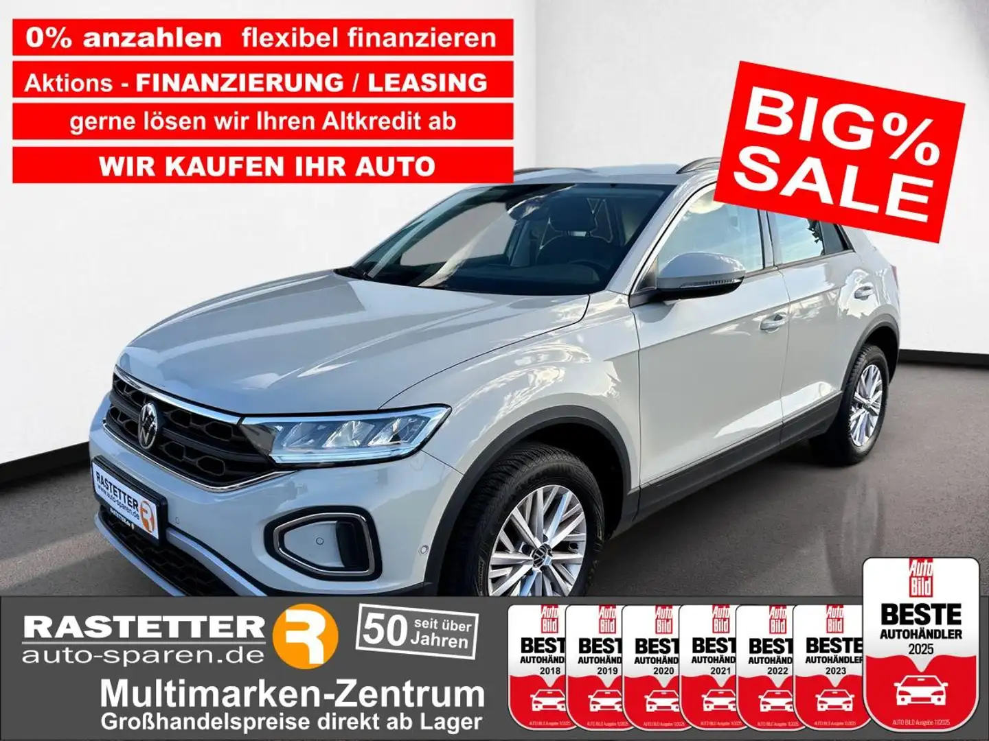 Volkswagen T-Roc TSI DSG Life AHK+Navi+Klimaaut+virtCP+ParkAss+LED+ Grau - 1