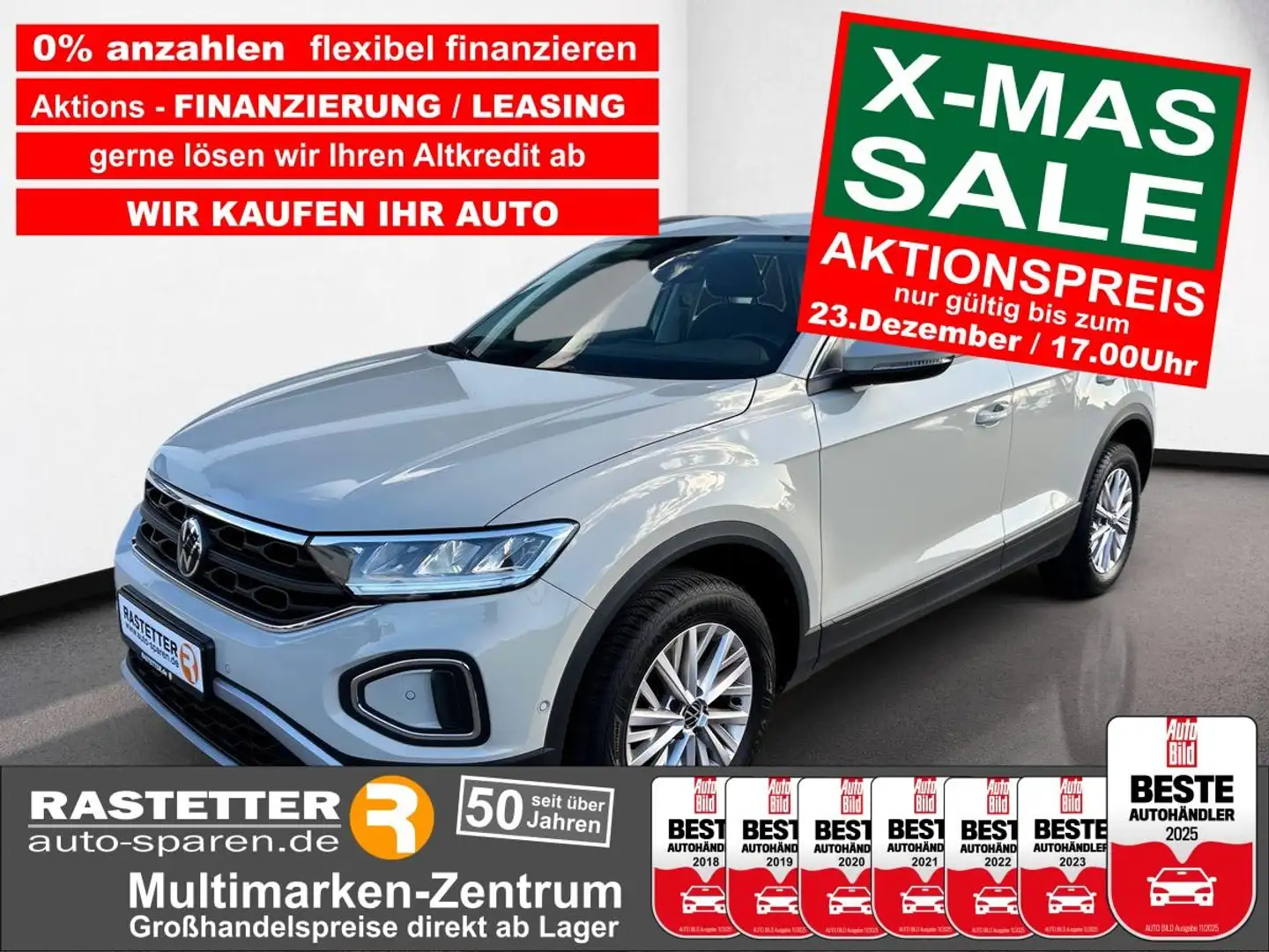 Volkswagen T-Roc TSI DSG Life AHK+Navi+Klimaaut+virtCP+ParkAss+LED+ Grau - 1