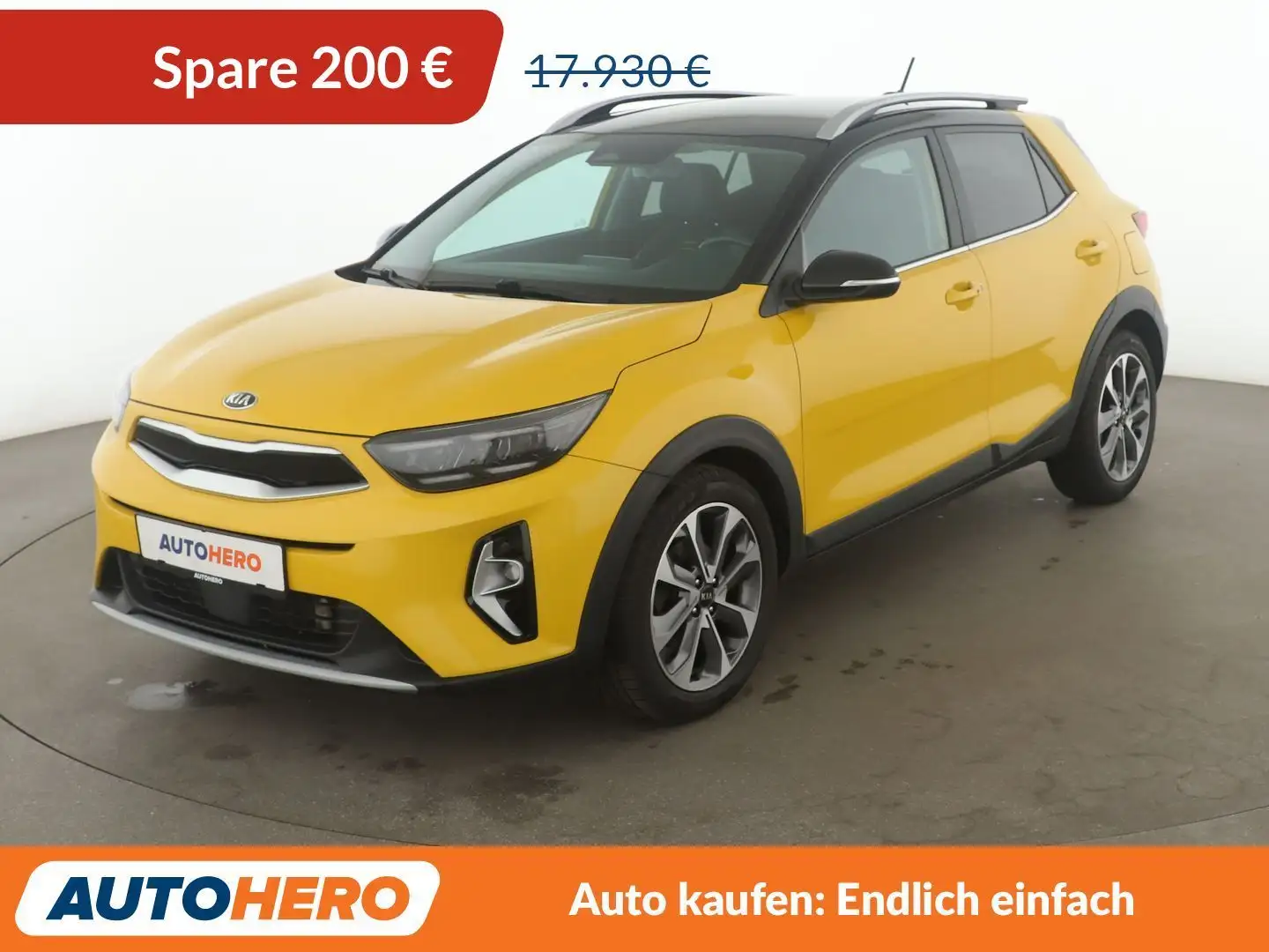 Kia Stonic 1.0 TGDI Mild-Hybrid Platinum Edition Aut.*LED*CAM Gelb - 1