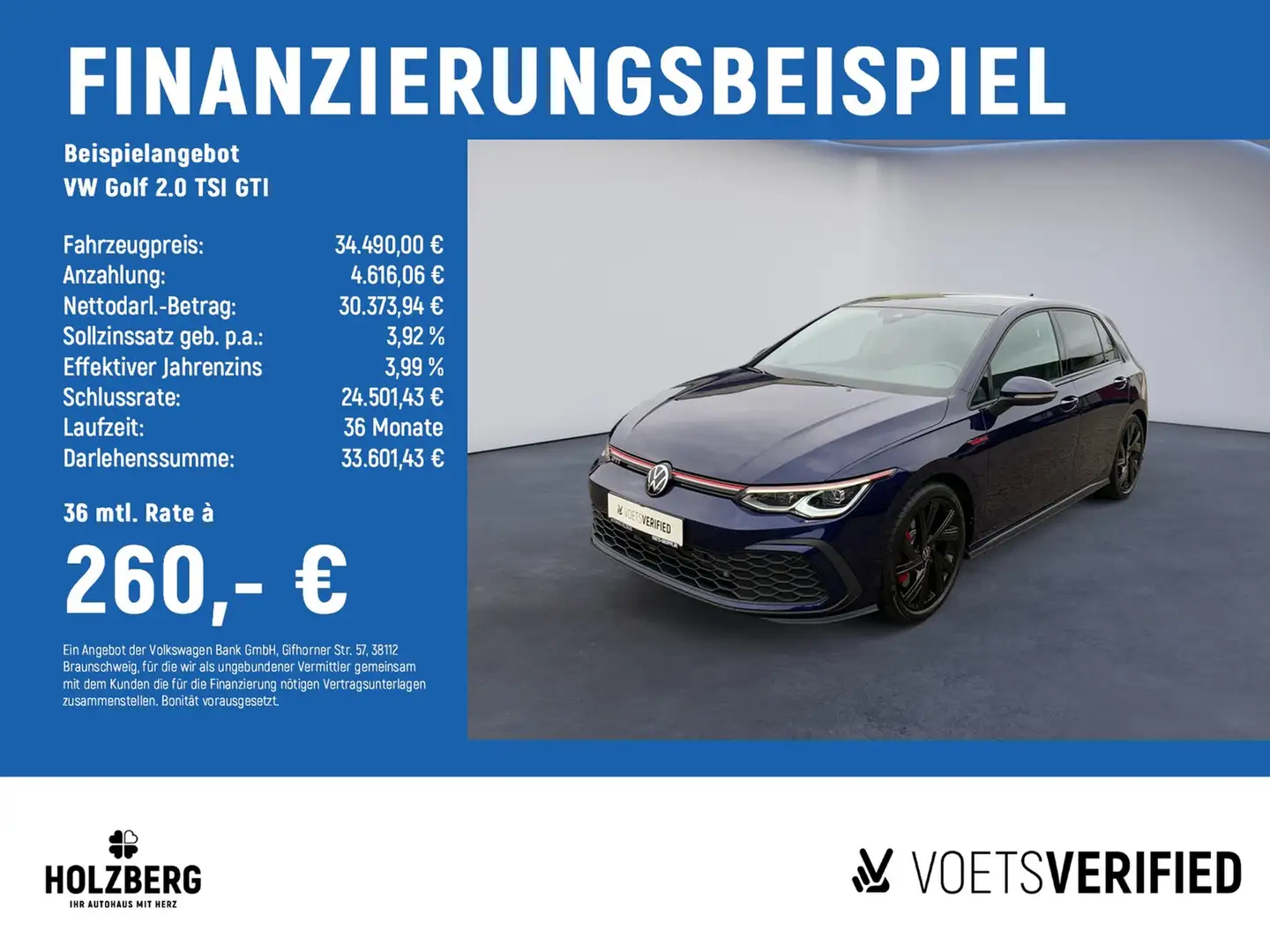 Volkswagen Golf 2.0 TSI GTI MATRIX+PANO+H&K Blau - 2