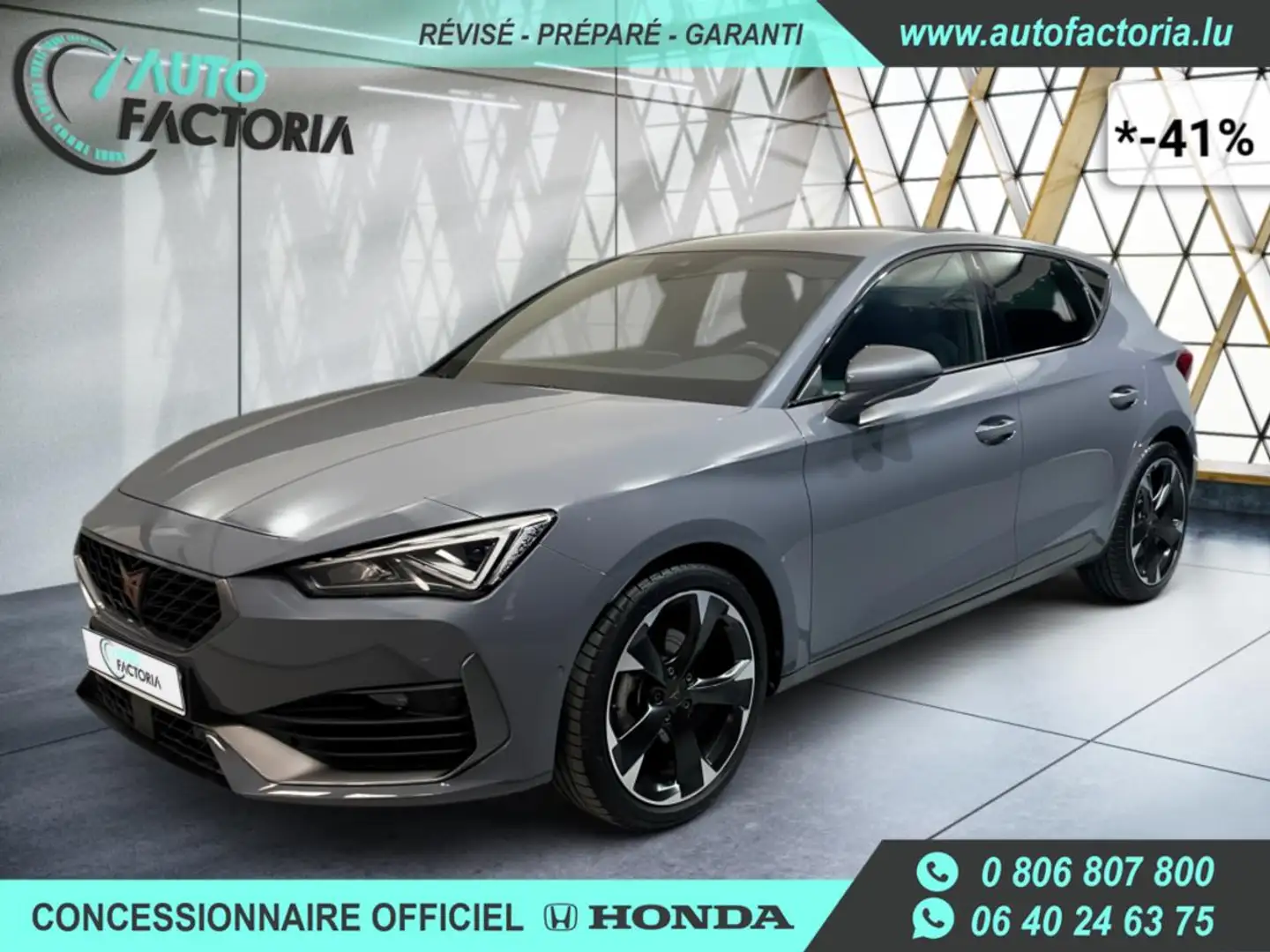 CUPRA Leon -41% 1.5 TSI 150cv BVA +GPS+CAM+MATRIX LED+Opts Gris - 1