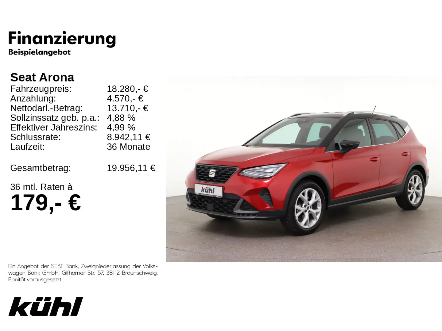 SEAT Arona 1.0 TSI Beats LED Kamera beats Navi Rot - 1