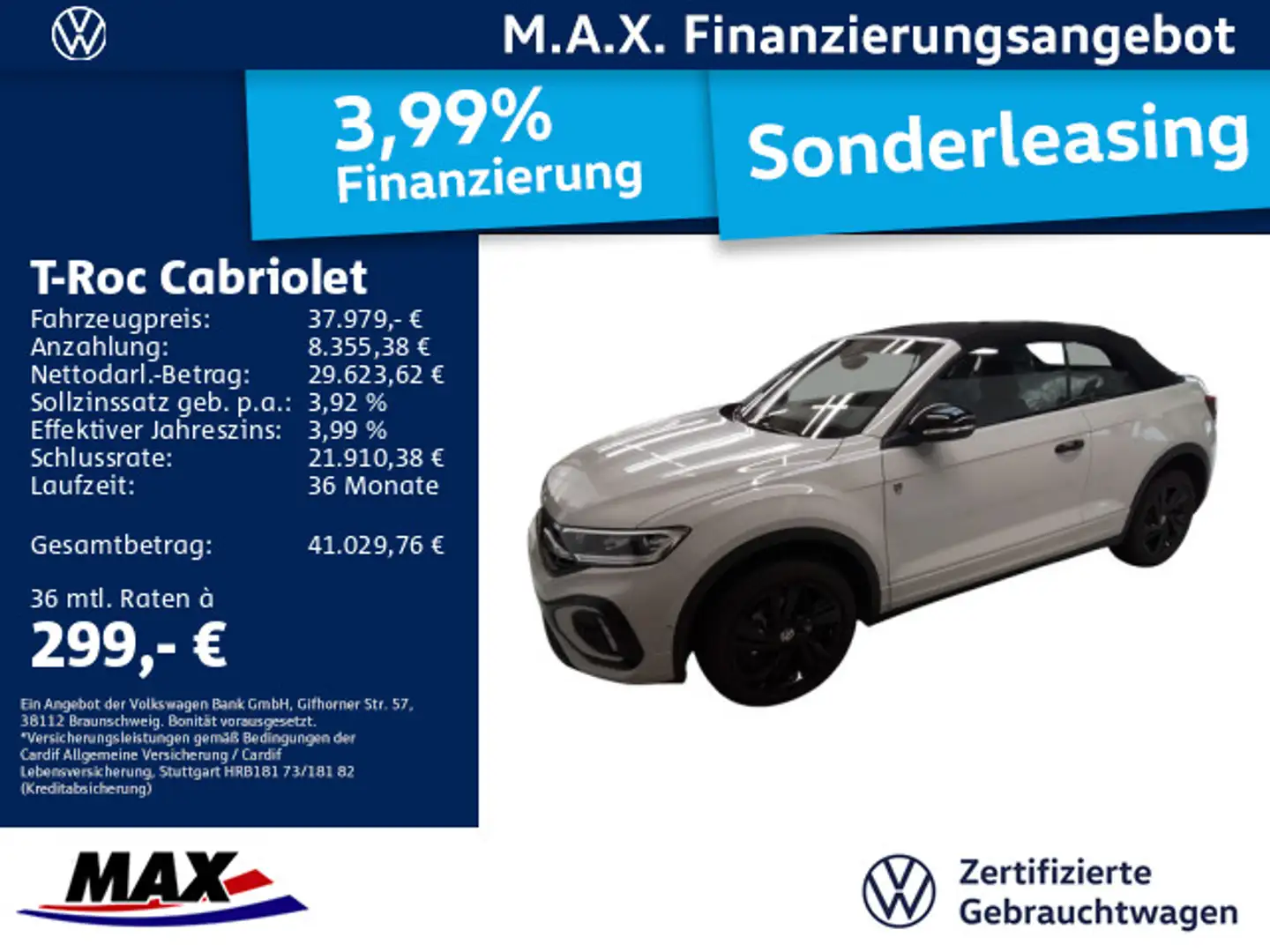 Volkswagen T-Roc 1.5 TSI DSG R LINE EDT. KARMANN Grau - 1