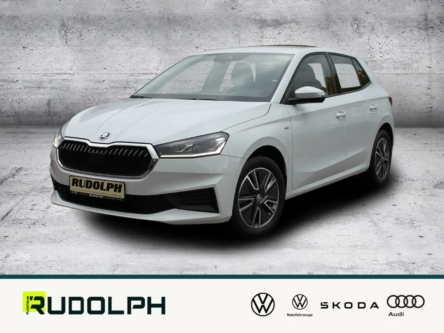 Skoda Fabia 1.0 TSI Tour Navi Rückfahrkam. LED Gar. Scheckheft Weiß - 1