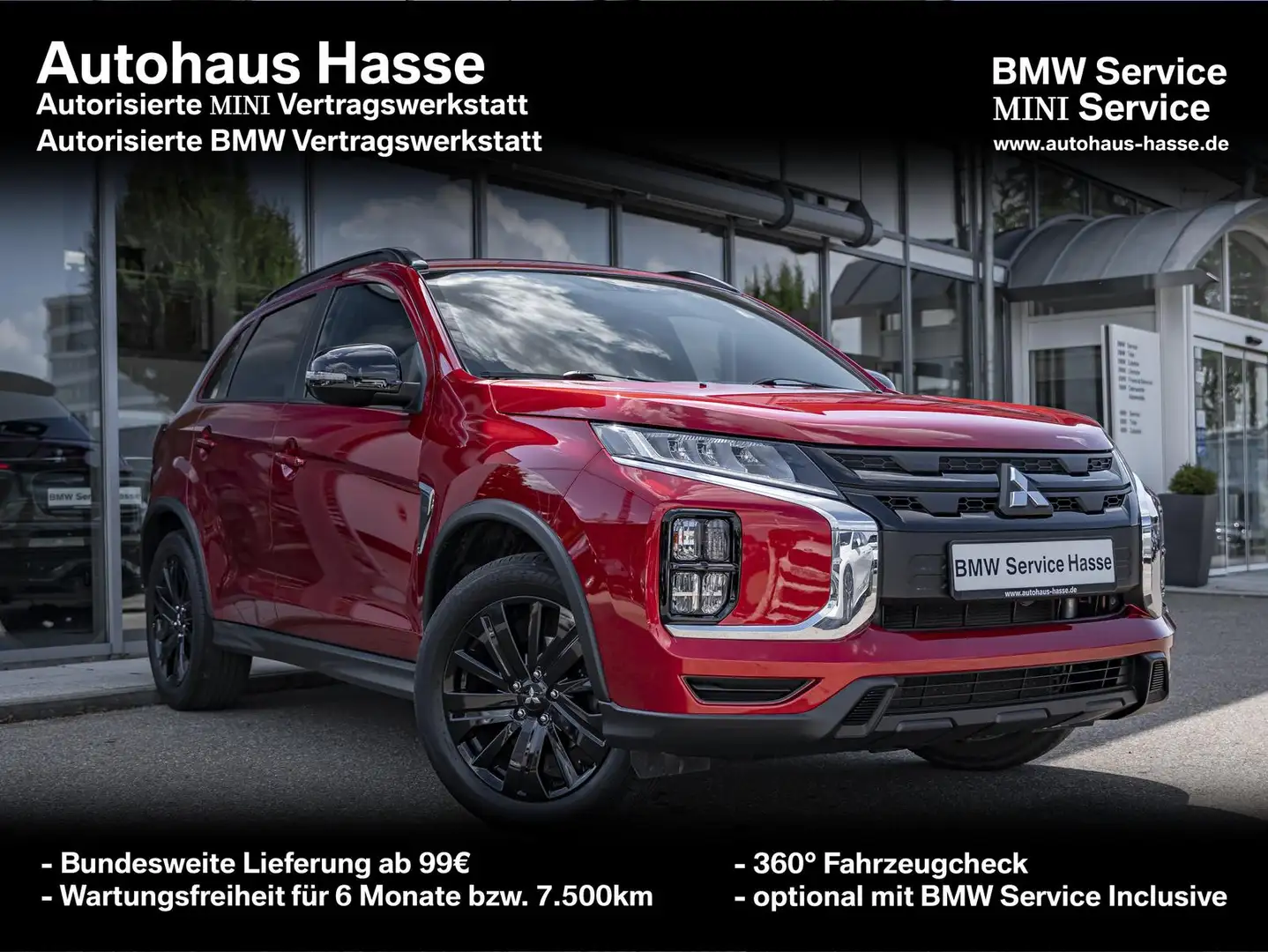 Mitsubishi ASX Spirit+ 4WD KAMERA NAVI LED STANDHZ SITZHZG Rot - 1
