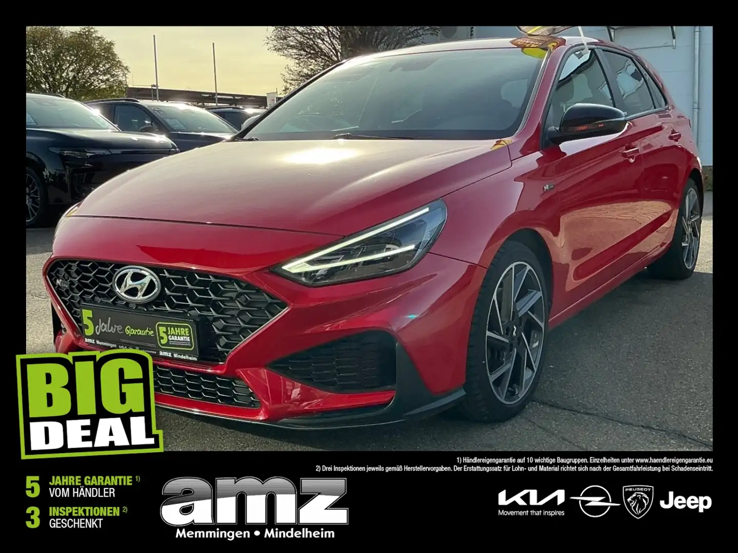 Hyundai i30 1.5 T-GDI N Line LED+SHZ+2xKlima+Kam.+KlimaA Roşu - 1