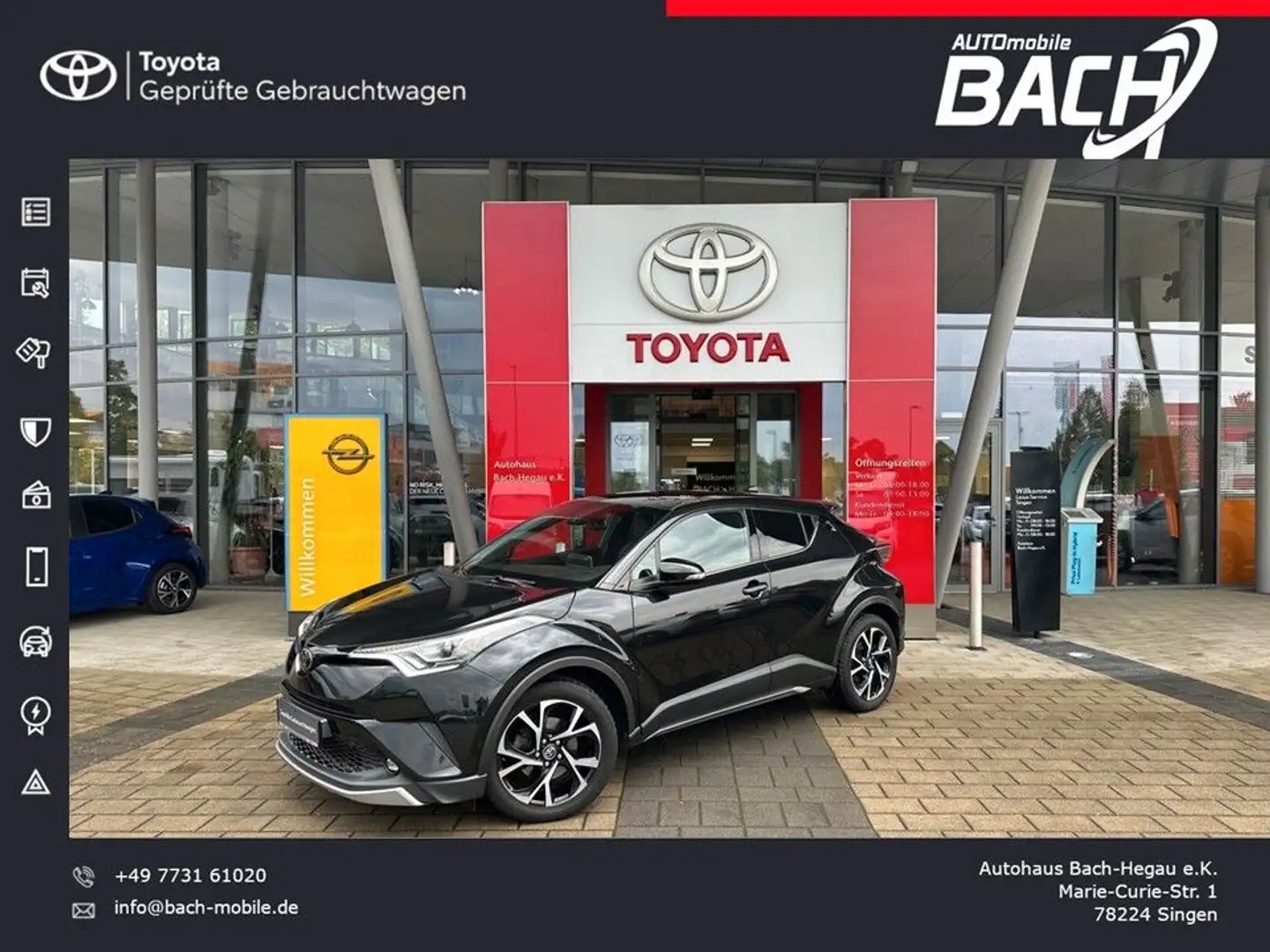 Toyota C-HR 1.2 Turbo Lounge,NAVI,LED,KAMERA Schwarz - 1