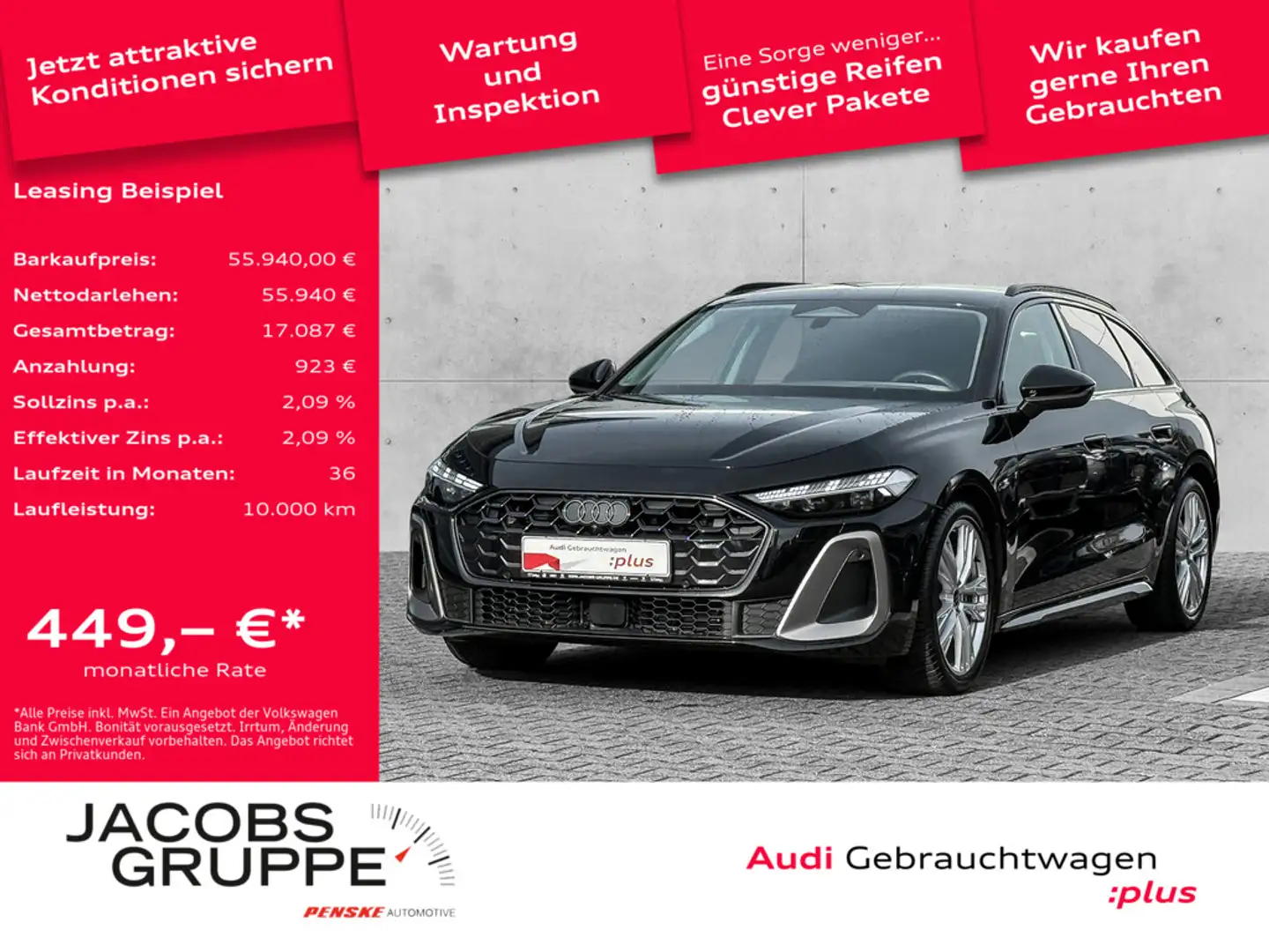 Audi A5 Avant TFSI S line AHK/ACC/Matrix edition one Schwarz - 1