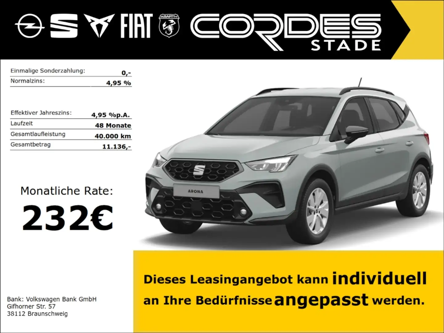 SEAT Arona Style 1.0 TSI 85 kW (116 PS) 7-Gang-DSG 232 € ohne Groen - 1