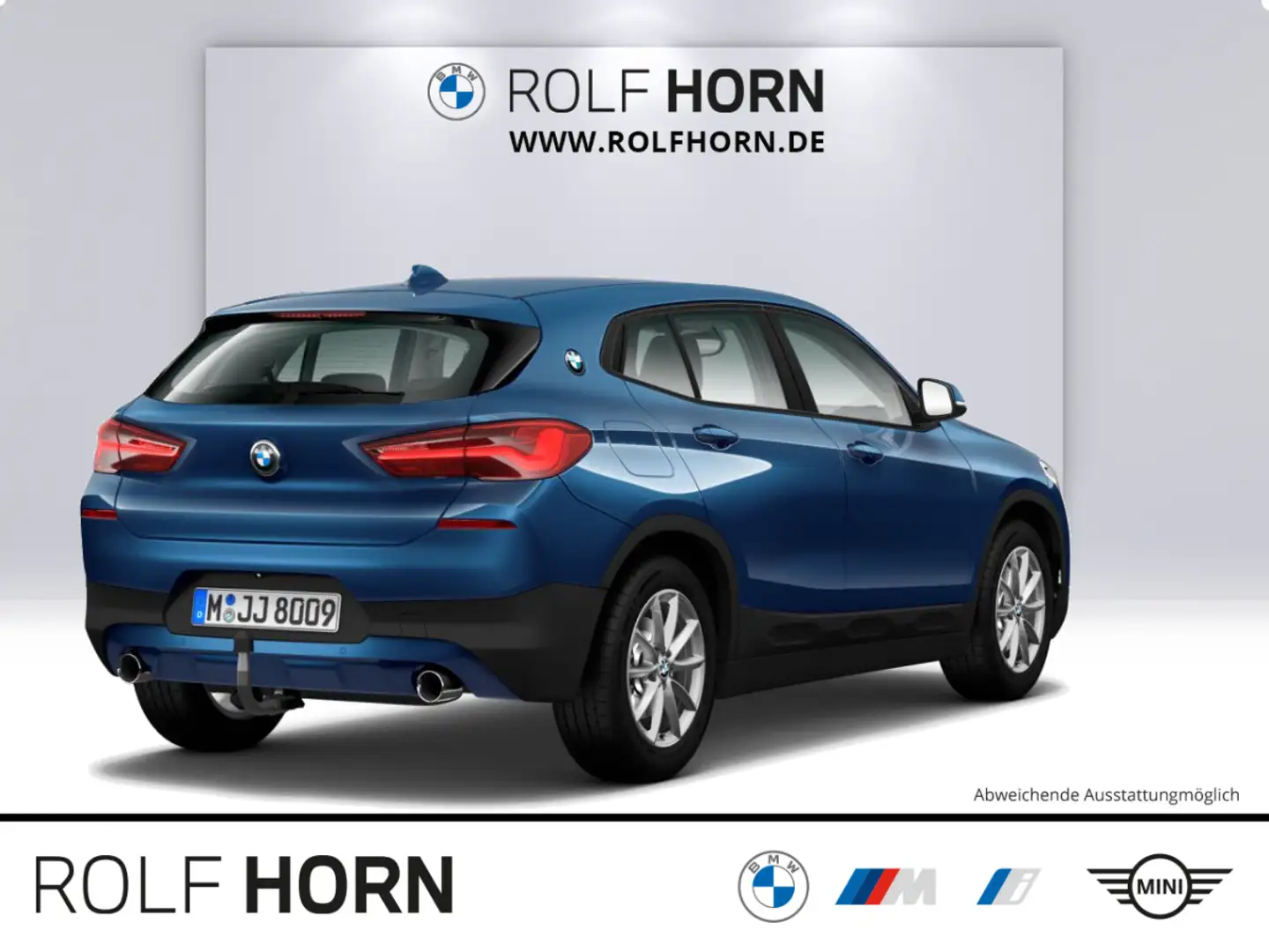 BMW X2 sDrive20i Advantage Autom Navi AHK RFK Klima Blau - 2