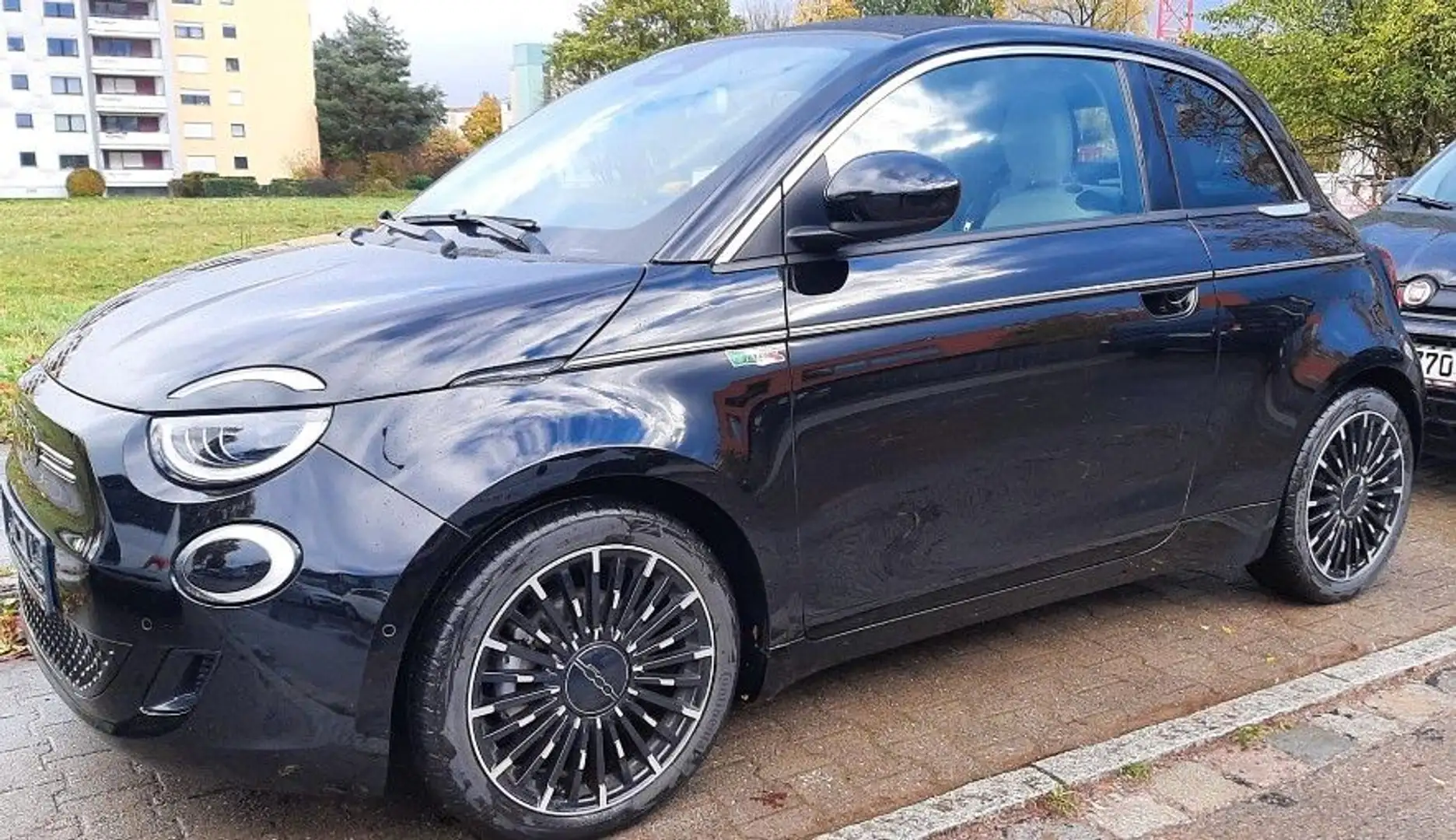 Fiat 500C abrio La Prima Top Zustand Scheckheft Schwarz - 1