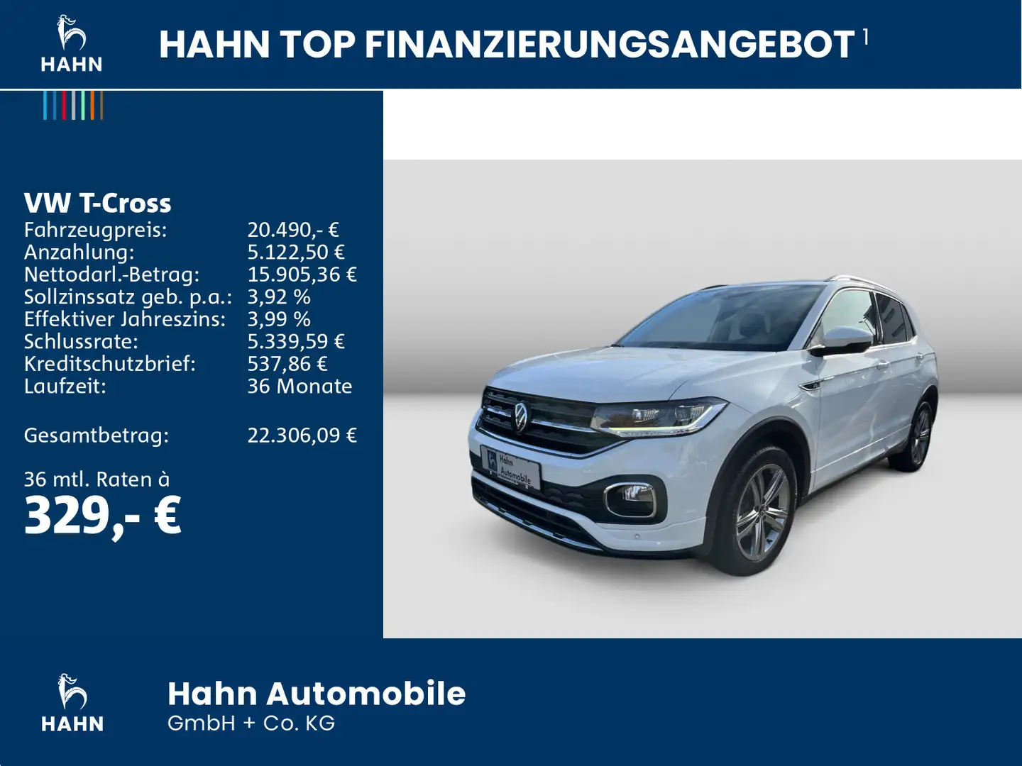 Volkswagen T-Cross 1.0TSI DSG Life R-Line LED Nav ACC Sitzh Weiß - 2