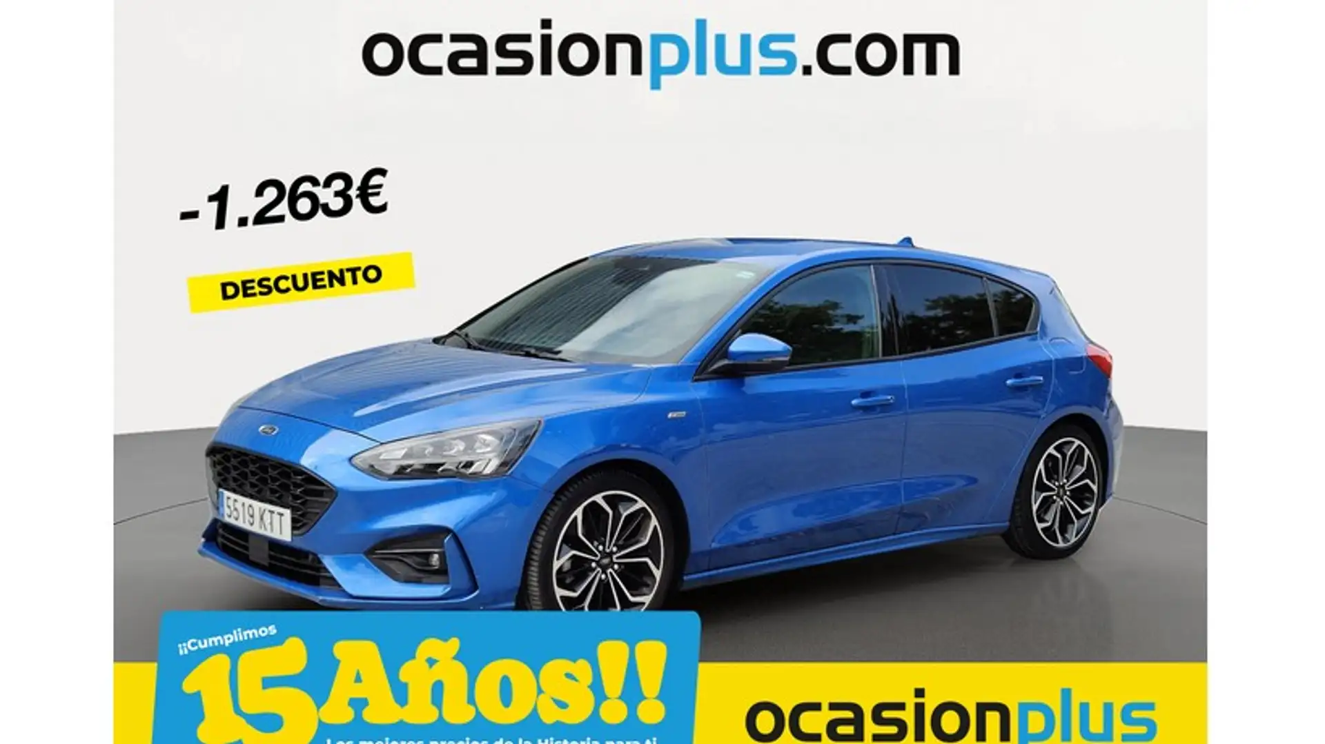 Ford Focus 1.0 Ecoboost ST Line 125 Bleu - 1