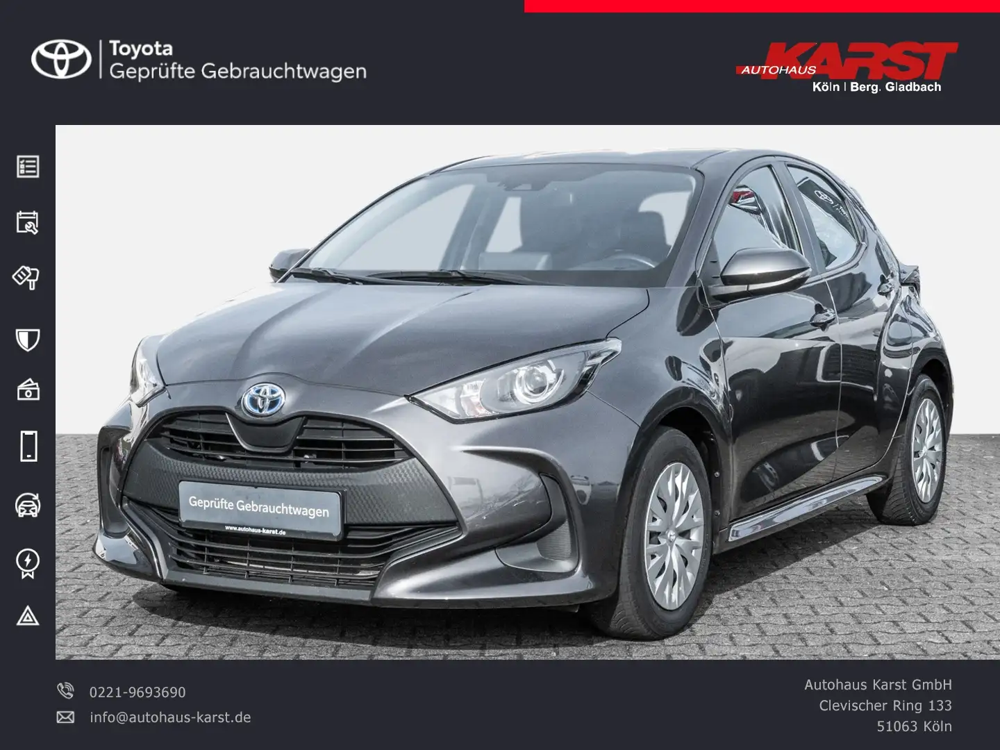 Toyota Yaris 1,5 Hybrid Business Edition SHZ, *SOFORT* Grijs - 1