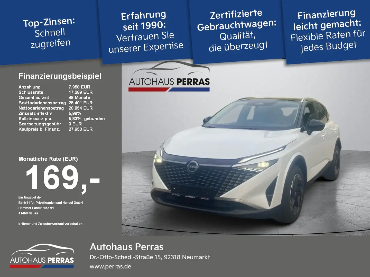 Nissan Qashqai 1.3 DIG-T MHEV 158 PS Xtronic N-Connecta Pano Wint Weiß - 1