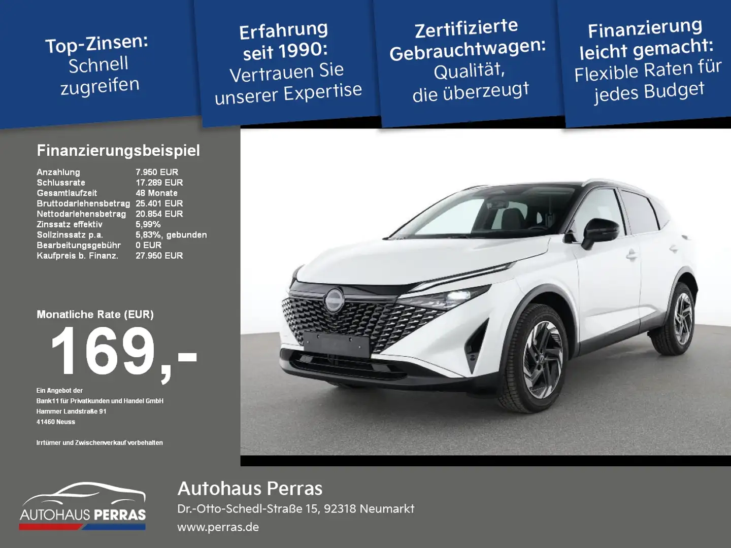 Nissan Qashqai 1.3 DIG-T MHEV 158 PS Xtronic N-Connecta Pano Wint Blanc - 1