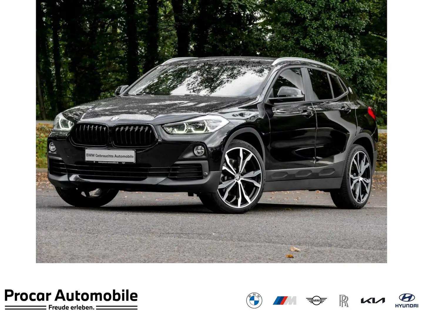BMW X2 xDrive20d LED+DA+HIFI+AHK+RFK+NAVI+LED+SHZ+ADAP FA Schwarz - 1