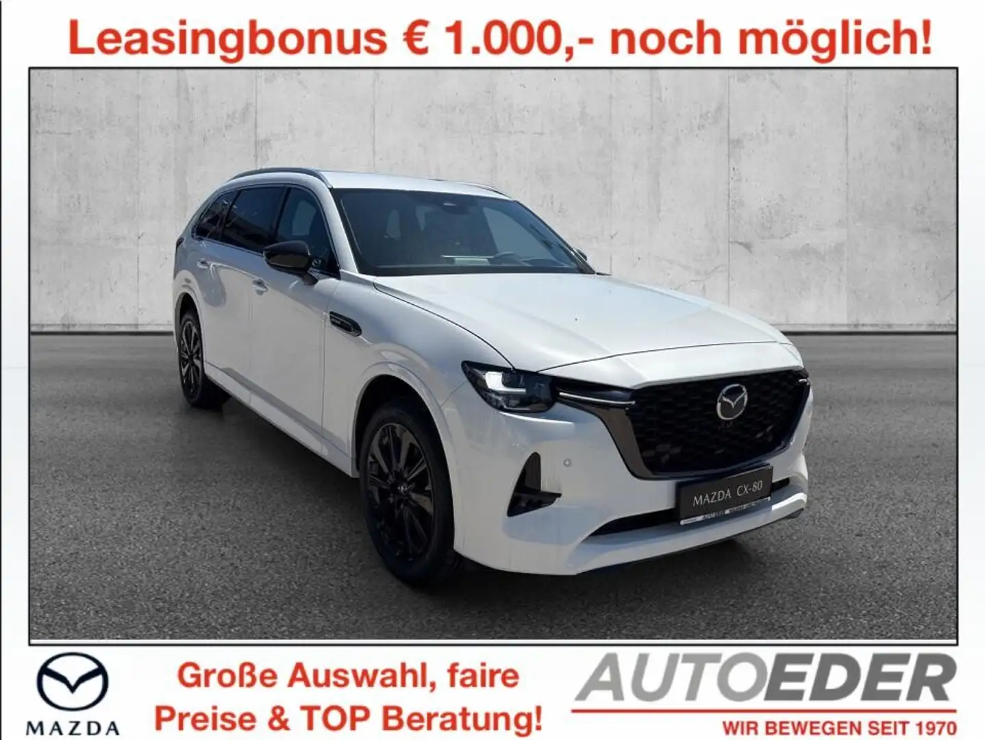 Mazda CX-80 3.3L e-SKYACTIV D AWD Homura Aut. Weiß - 1