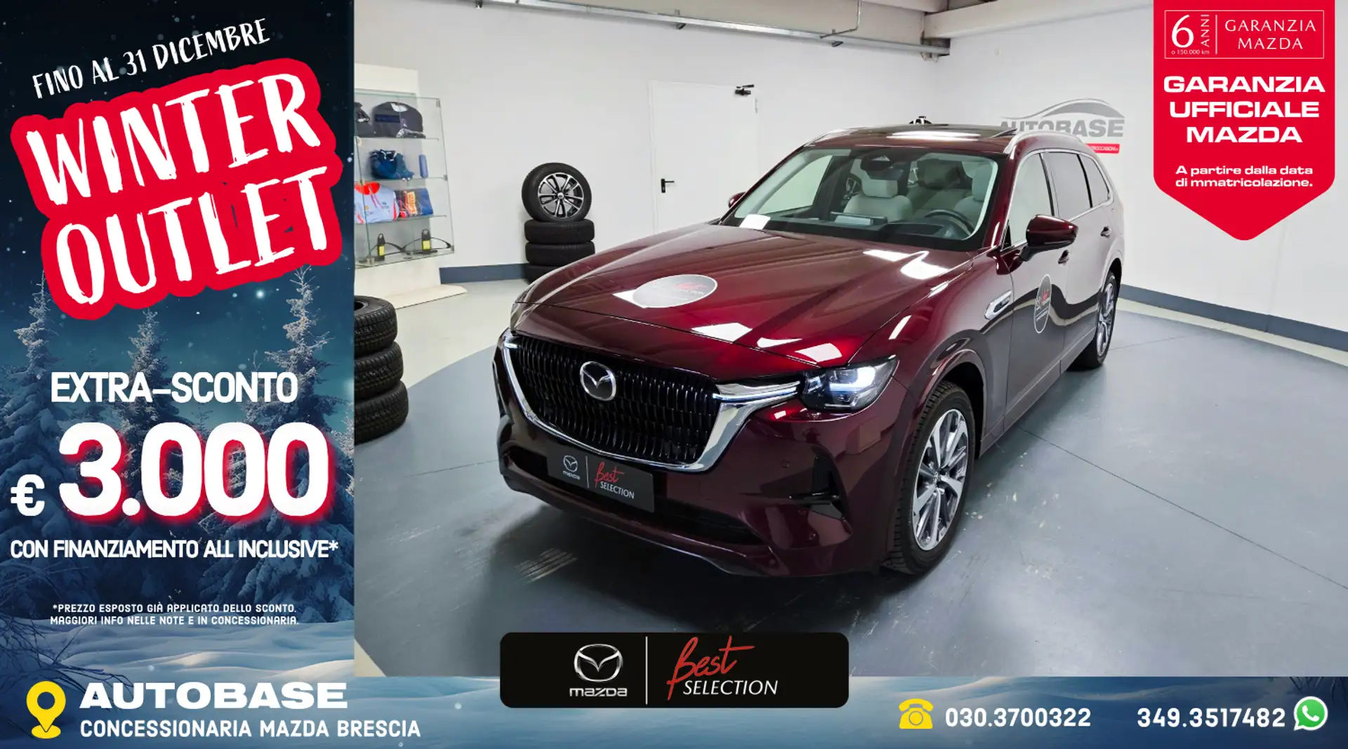 Mazda CX-80 3.3 m-hybrid boost Takumi Plus auto Roşu - 2
