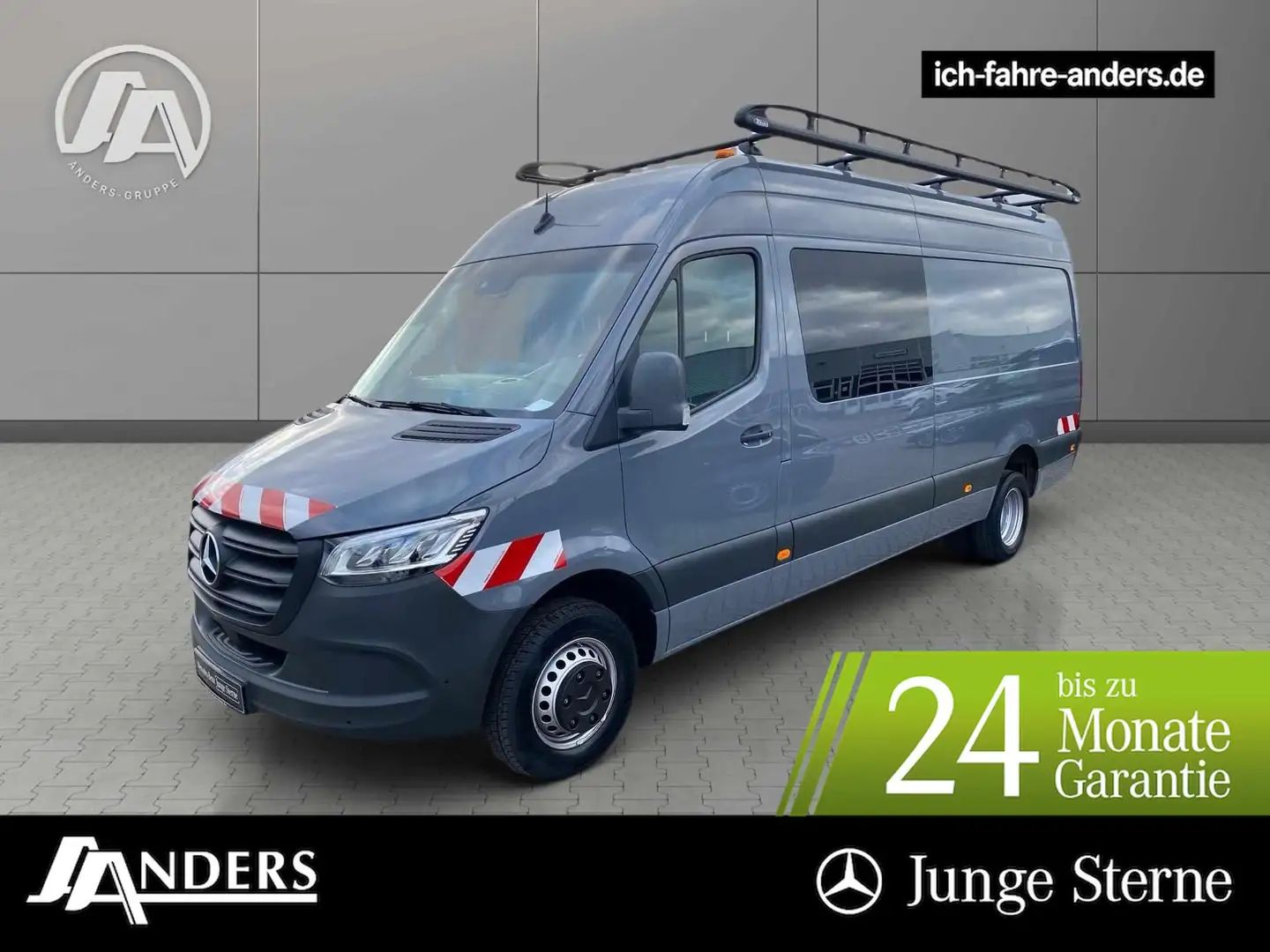 Mercedes-Benz Sprinter 519 Mixto L3H2 Klima*Standhzg*AHK 3,5t Серый - 1