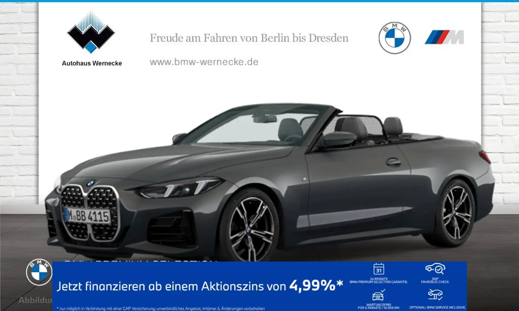 BMW 420 d Cabrio M Sportpaket DAB Komfortzg. Shz Gris - 1